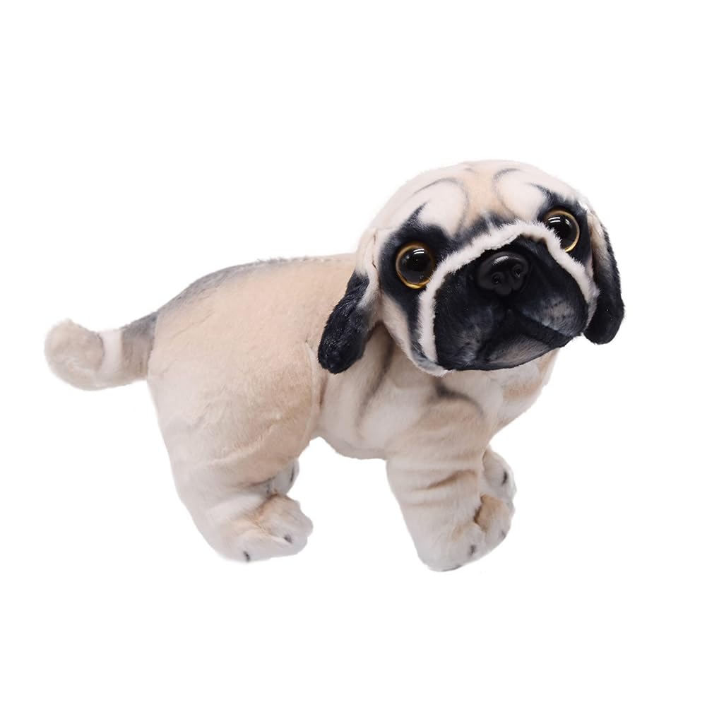 Amazon.co.jp: ぬいぐるみ パグ犬 動物 本物そっくり アニメーション