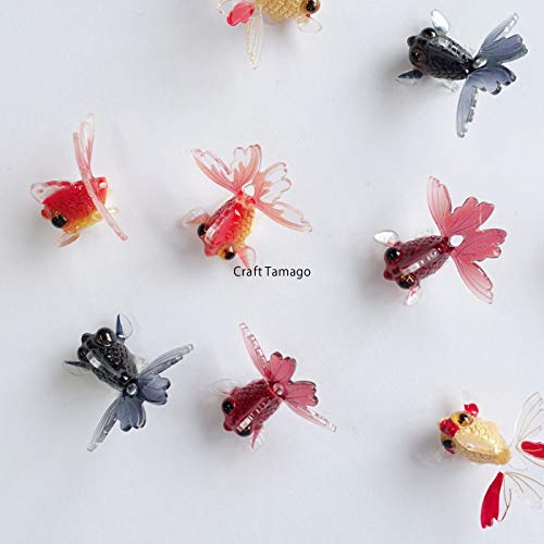 Amazon | Craft Tamago 【1個】金魚 チャーム 立体 29*29mm 金魚【赤