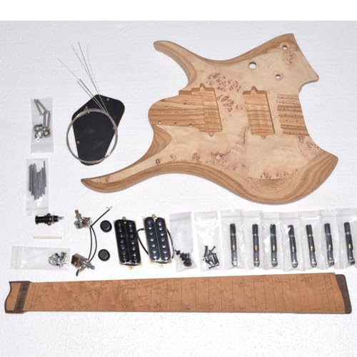 Amazon | DIY ヘッドレス 7弦エレキギターキット ASH ウッドボディと