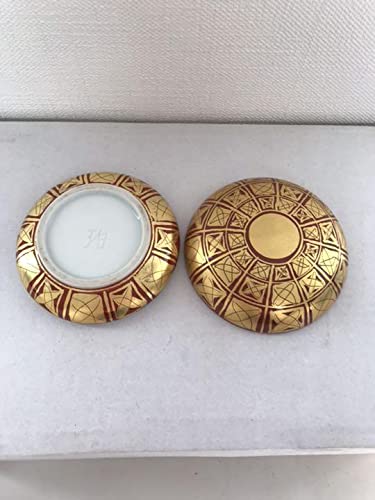 Amazon.co.jp: 金襴手香合 小野珀子 茶道具 伝統工芸品 茶道 香合 金襴