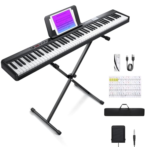 Amazon | Donner 電子ピアノ 88鍵盤 スタンドセット MIDI対応 充電型