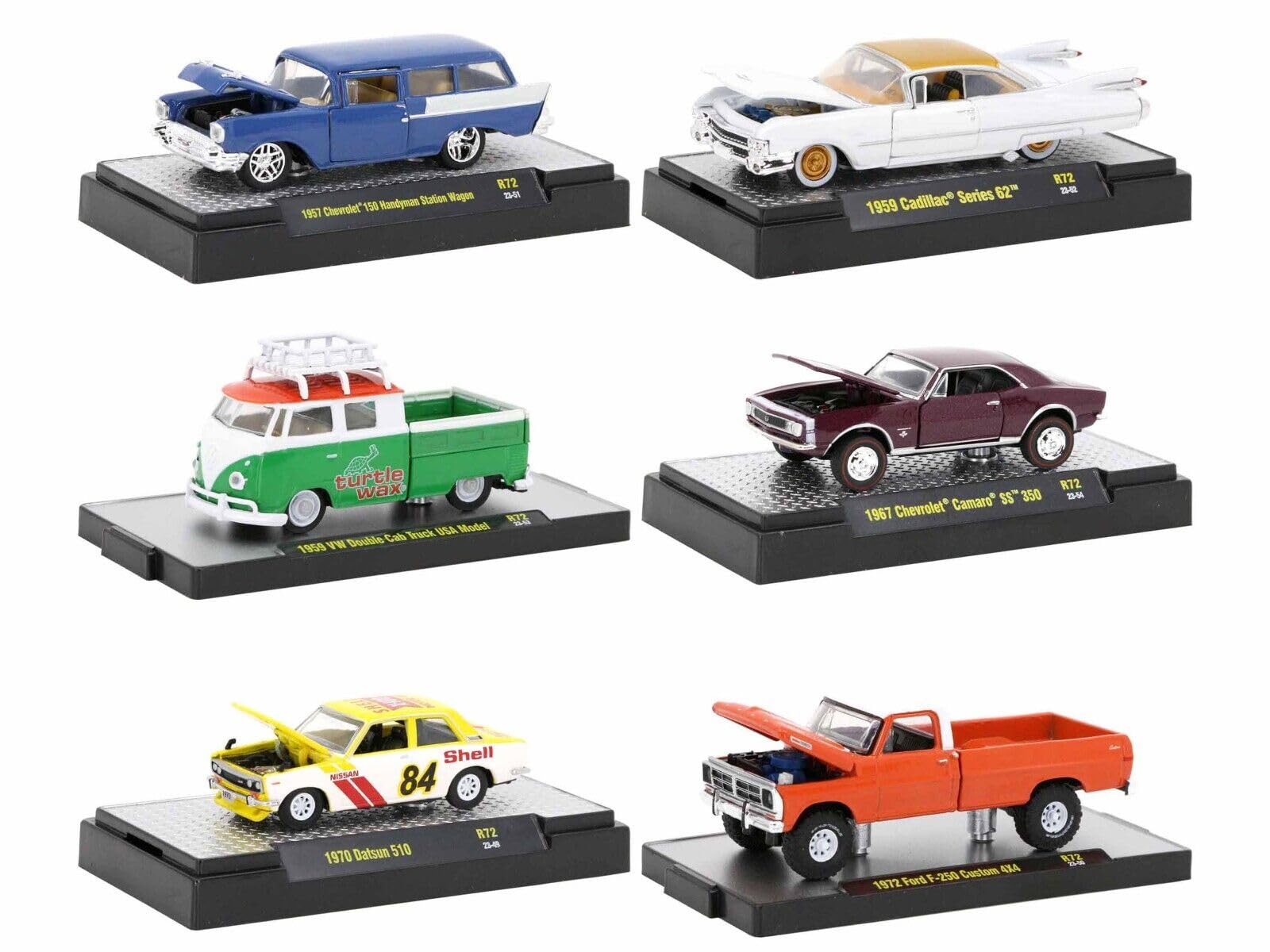 Amazon.com: M2 Auto Meets Set of 6 Cars in Display Cases Release