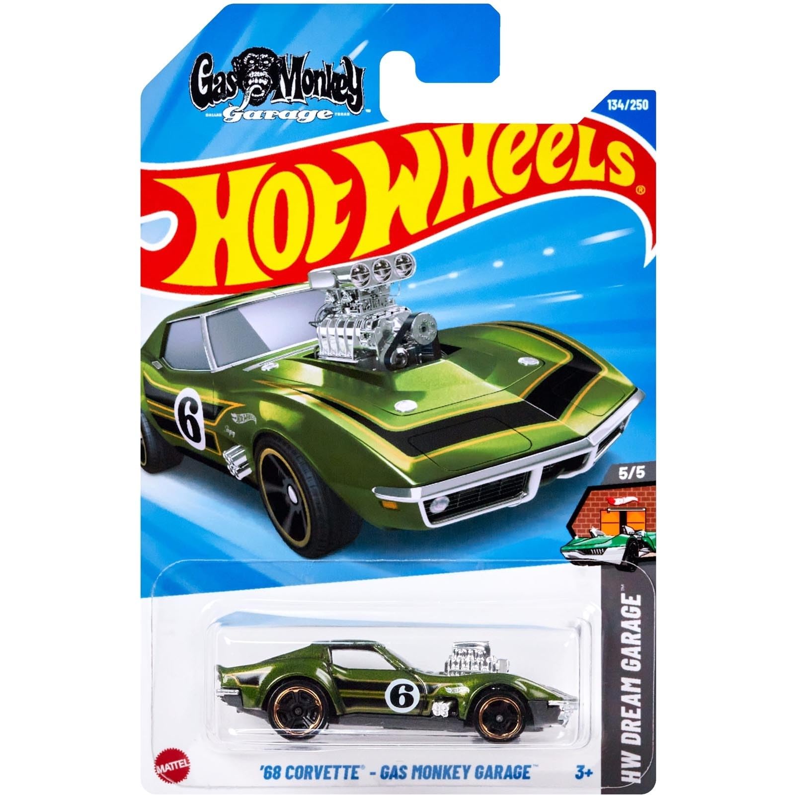 Amazon.com: Hot Wheels '68 Corvette Gas Monkey Garage, Green, HW