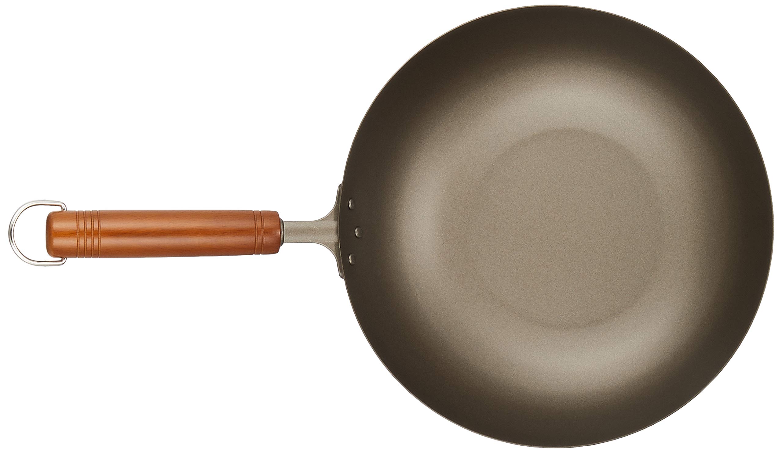 Amazon｜長谷元 純チタン 木柄いため鍋 26cm 本体:チタン 柄:木 日本