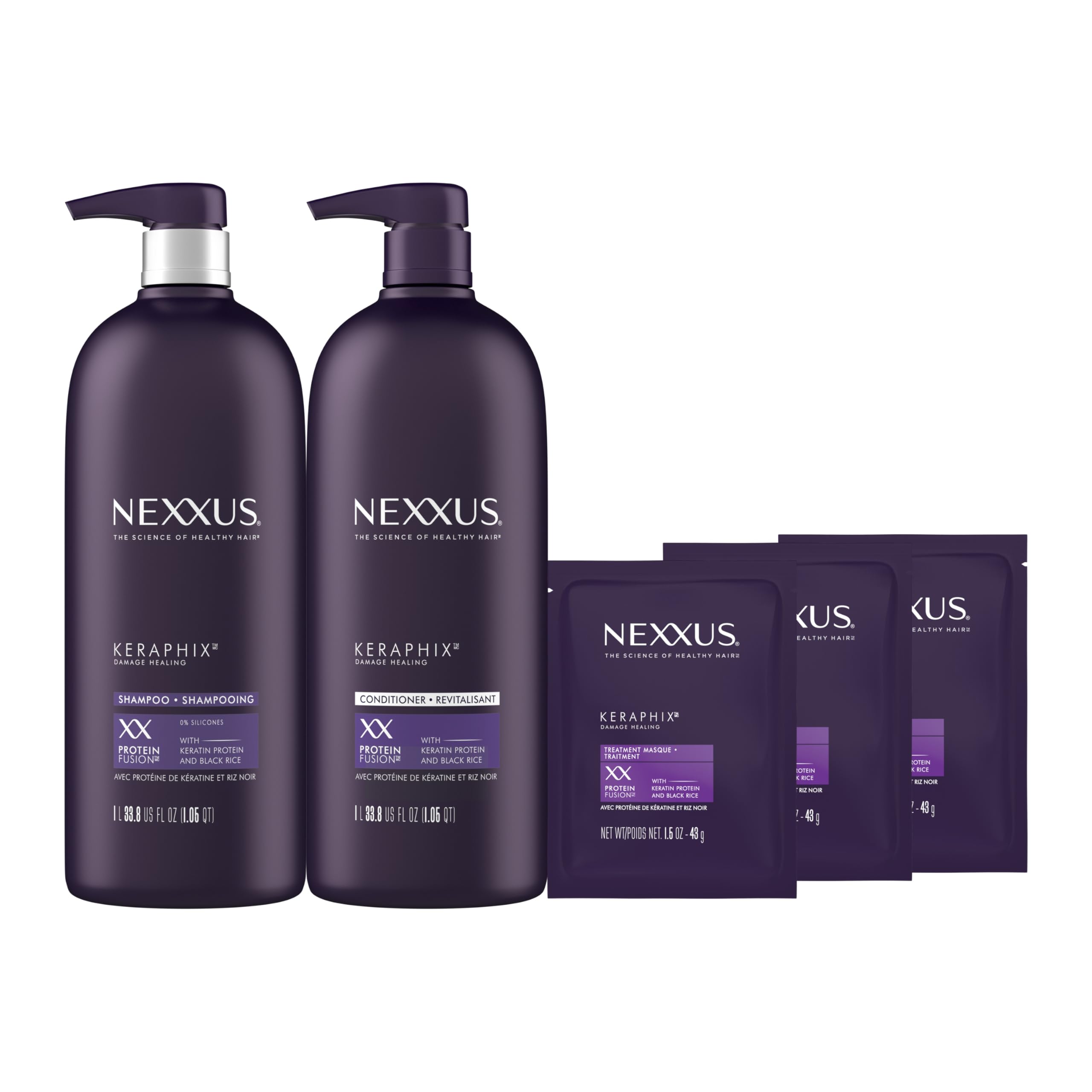 Amazon.com: Nexxus Keraphix Shampoo and Conditioner - Damaged Hair