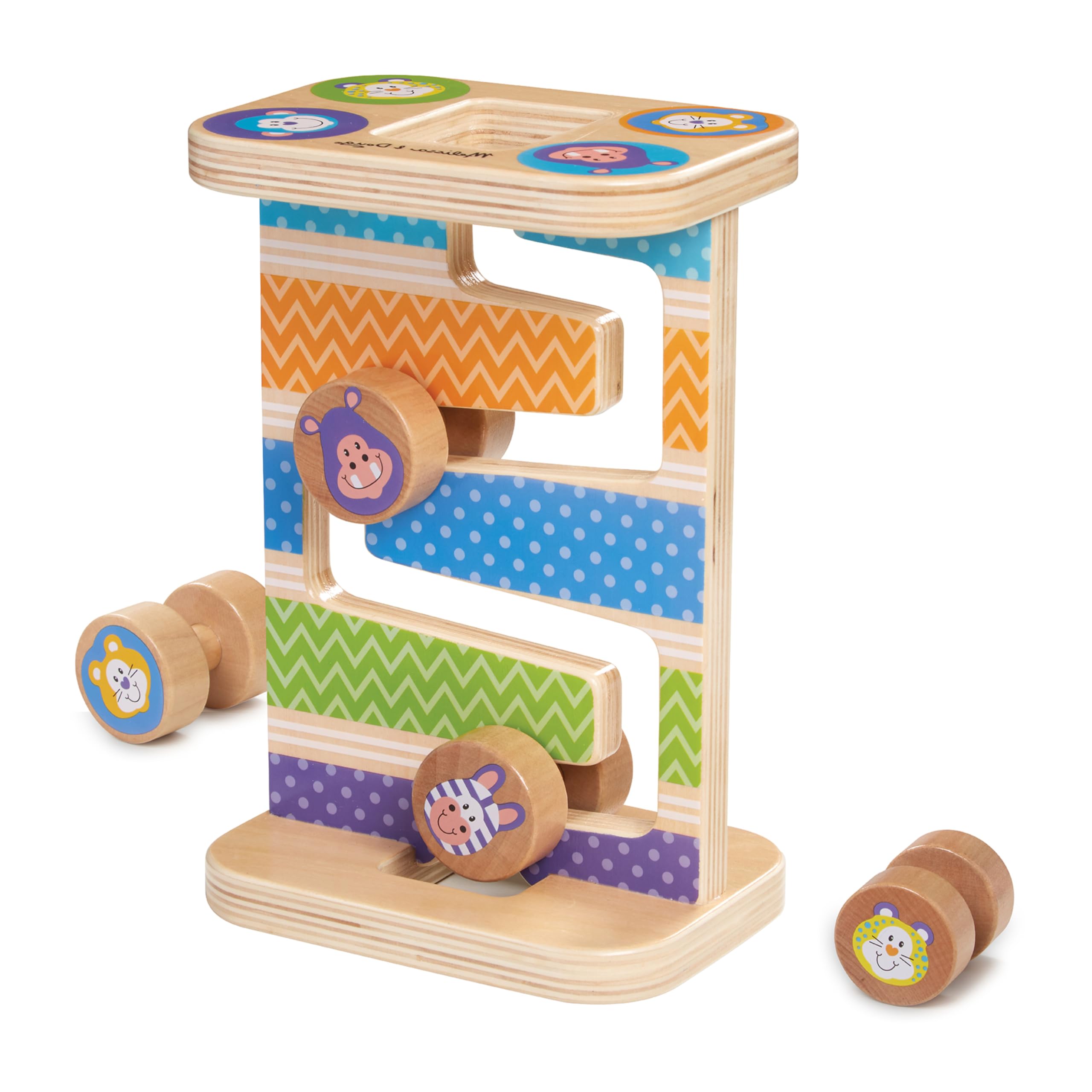 Amazon.com: Melissa & Doug First Play Wooden Safari Zig-Zag Tower