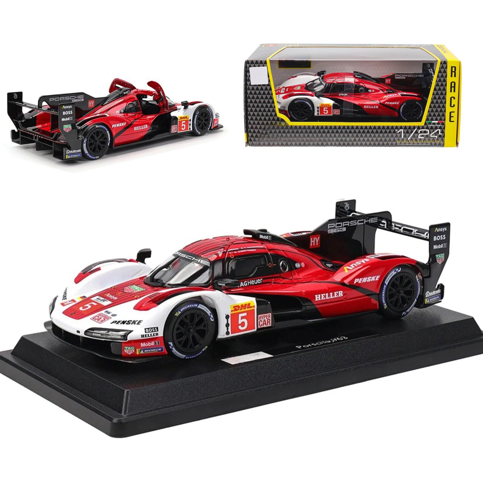 Amazon.com: HTLNUZD 1/24 2024 Racing Alloy Champion Car 963#5