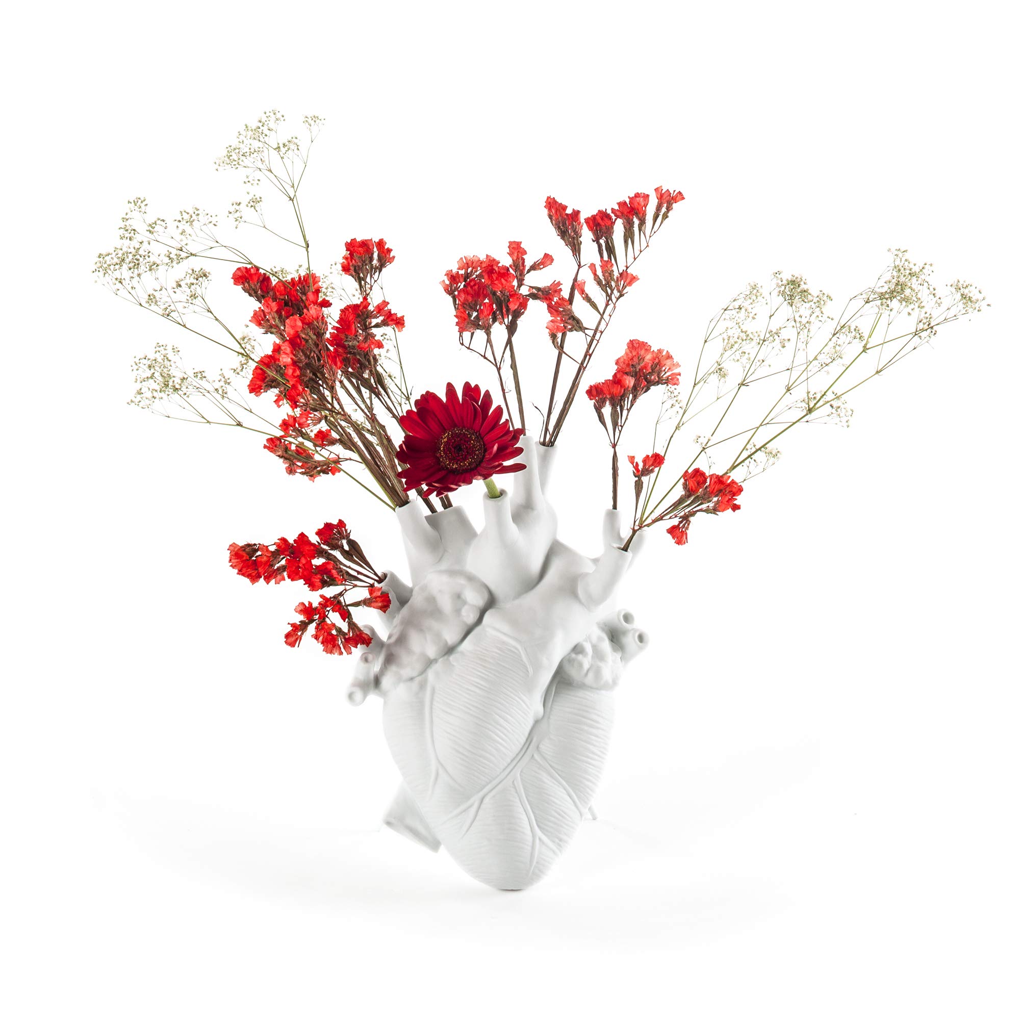 Amazon.com: Seletti Love in Bloom Heart Vase, White : Home & Kitchen