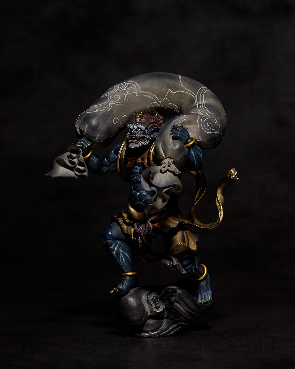Amazon.co.jp: タケヤ式自在置物 風神 (青) 約140mm PVC&ABS製 塗装