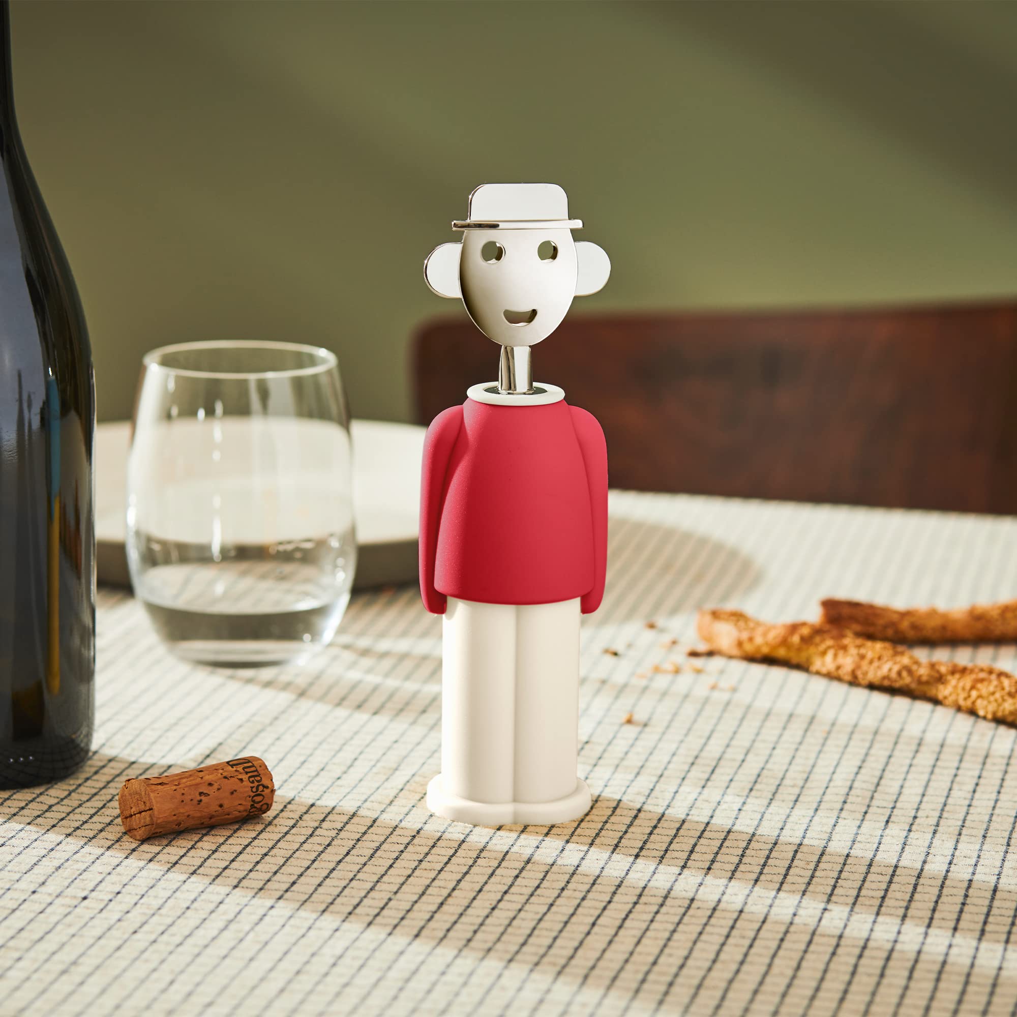 Amazon.co.jp: A di ALESSI ワインオープナー Alessandro M. レッド