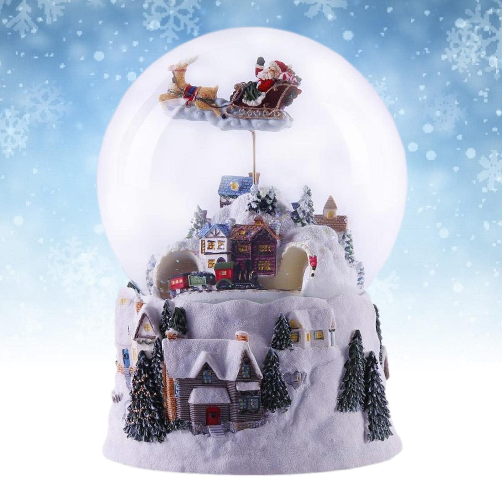 Amazon.co.jp: LUNAMY スノードーム クリスマスオルゴール スノー
