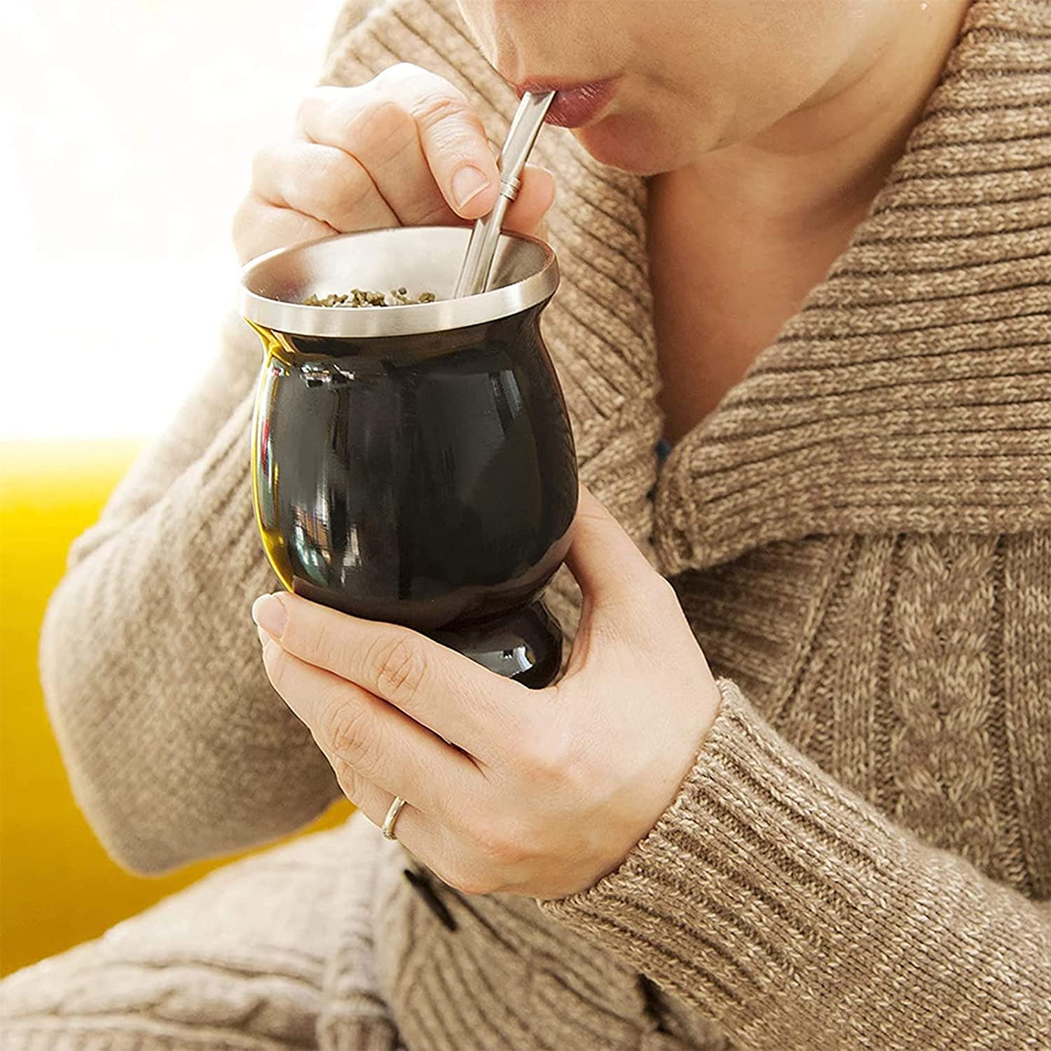 Amazon.co.jp: マテ茶カップ ステンレス製 アルゼンチン230ml