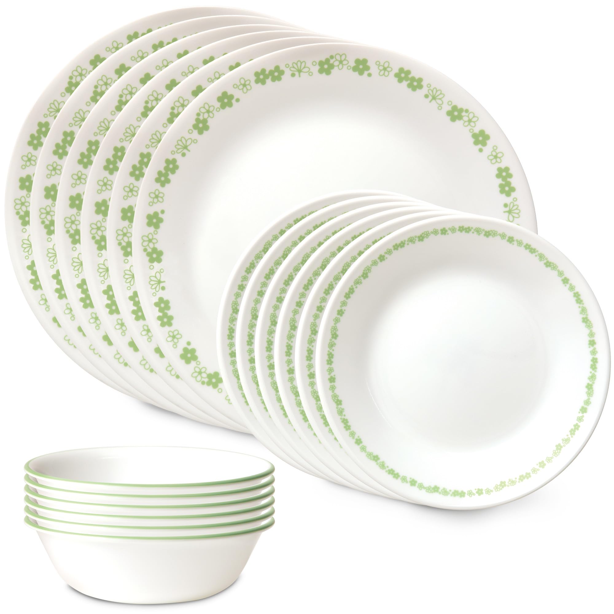 Amazon.com | Corelle Vitrelle 18 Piece Glass Dinnerware Sets