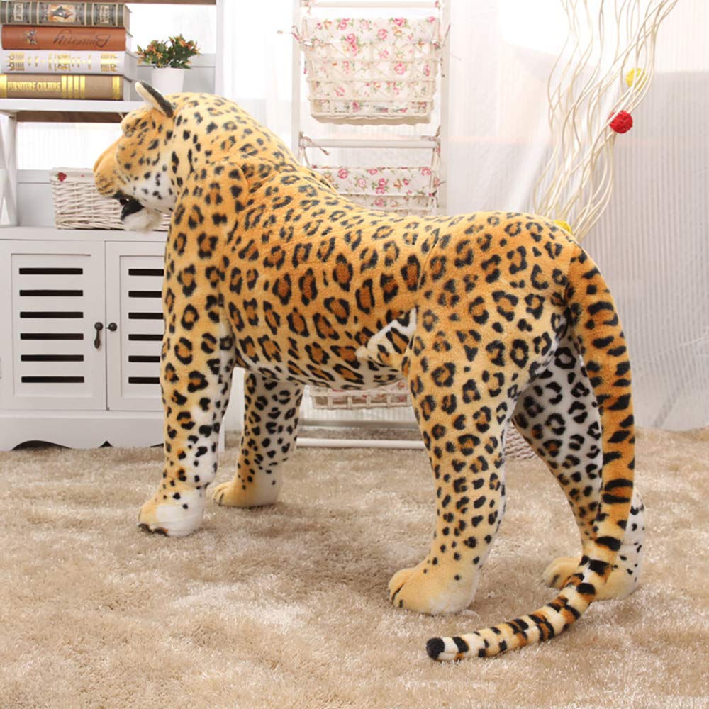 Amazon.co.jp: リアル動物ぬいぐるみ ヒョウぬいぐるみ 特大 豹