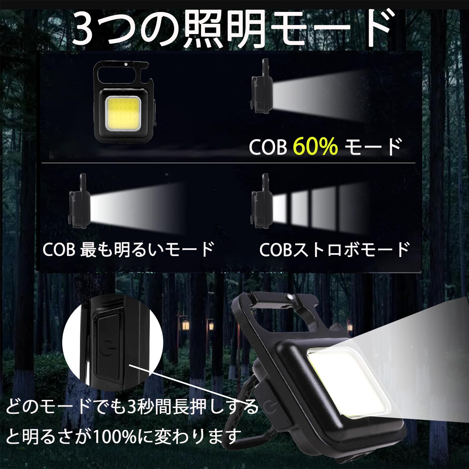 Amazon.co.jp: アルミ合金版 4点 使用時間2-3h LED小型懐中電灯 充電