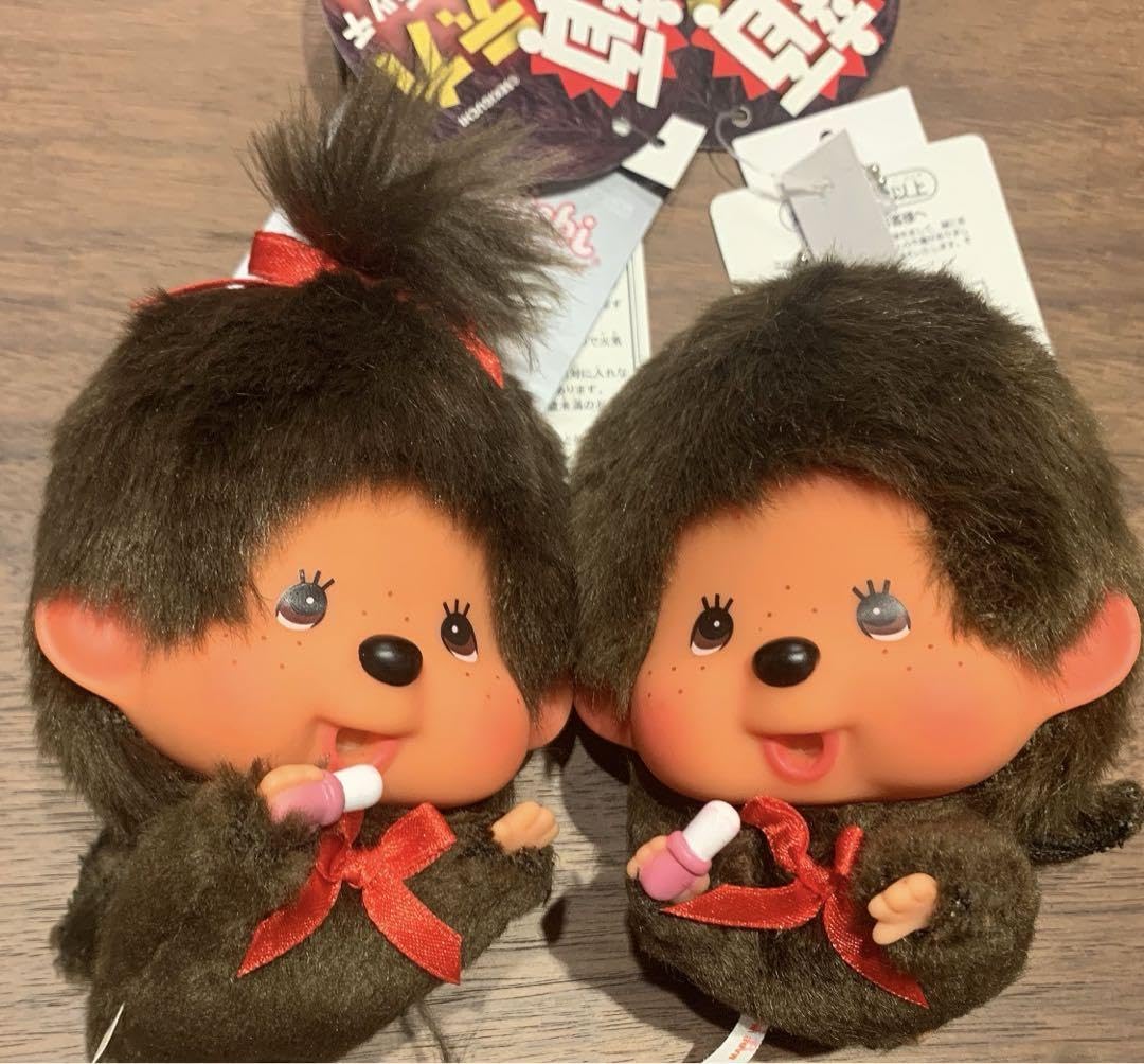 Amazon.co.jp: 飛べ顔でかモンチッチ キーチェーン 男の子女の子セット