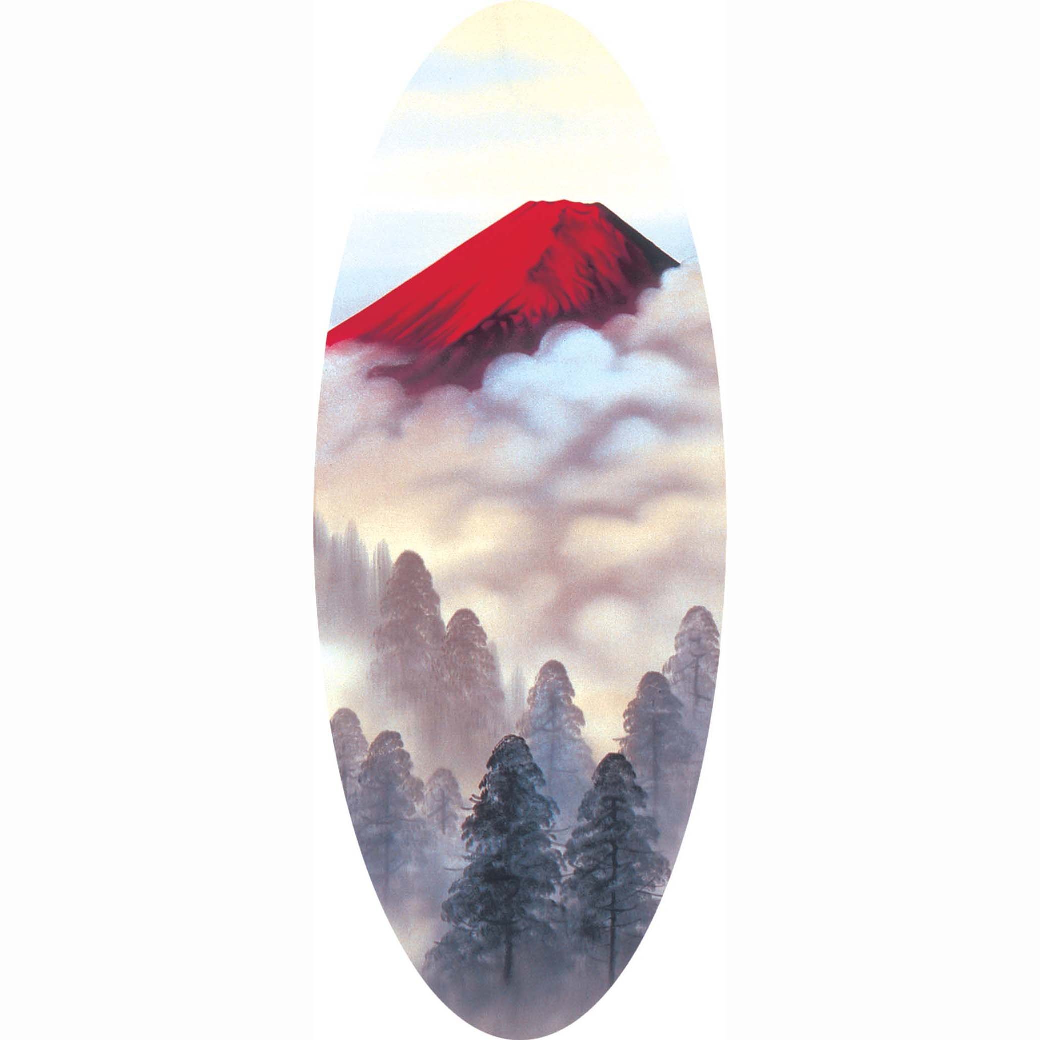Amazon | 田中芳園 掛軸 「赤富士山水」 | 仏間・神道用掛軸・表装 通販