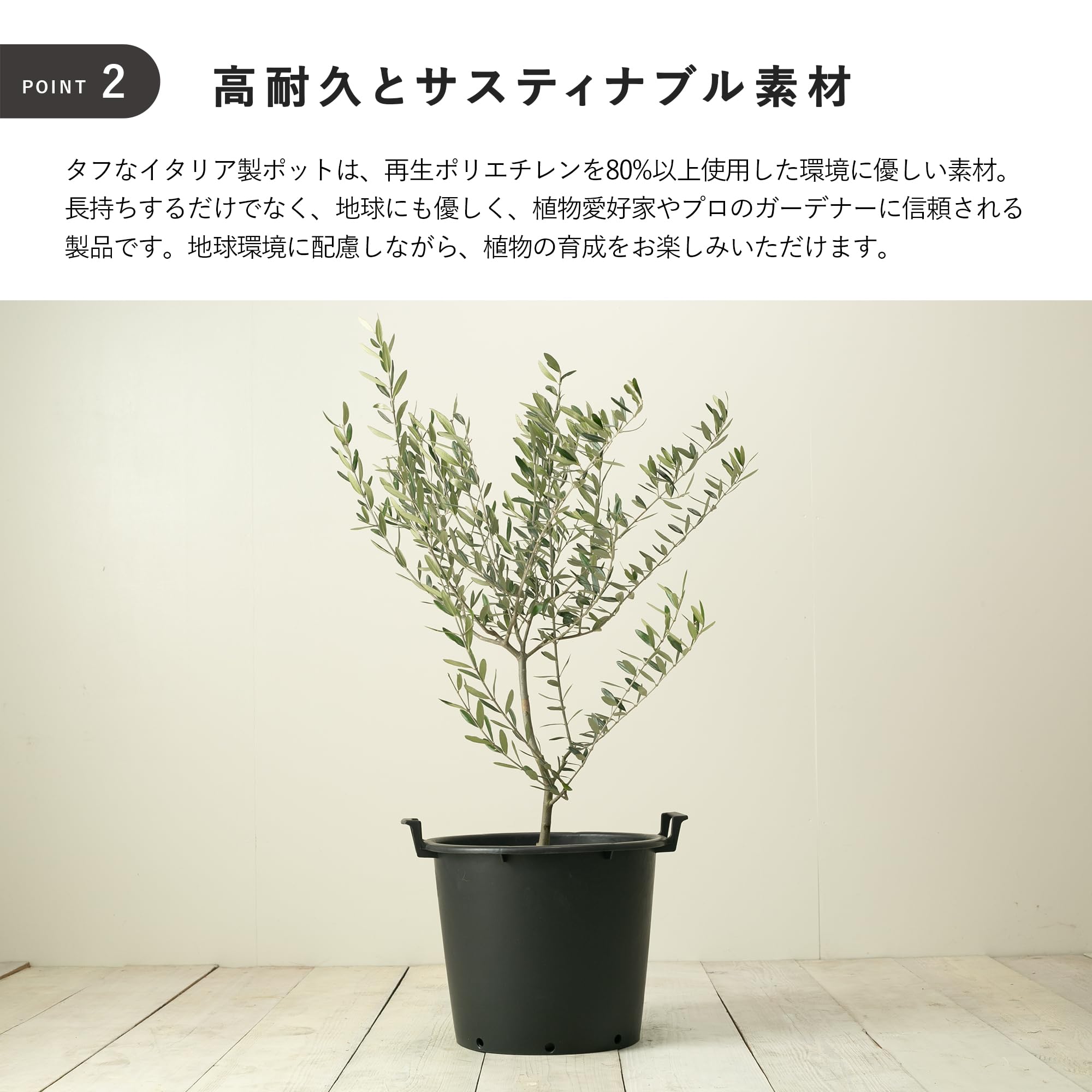 Amazon.co.jp: 植木鉢 大型 ナーセリーポット ハンドル付き 40