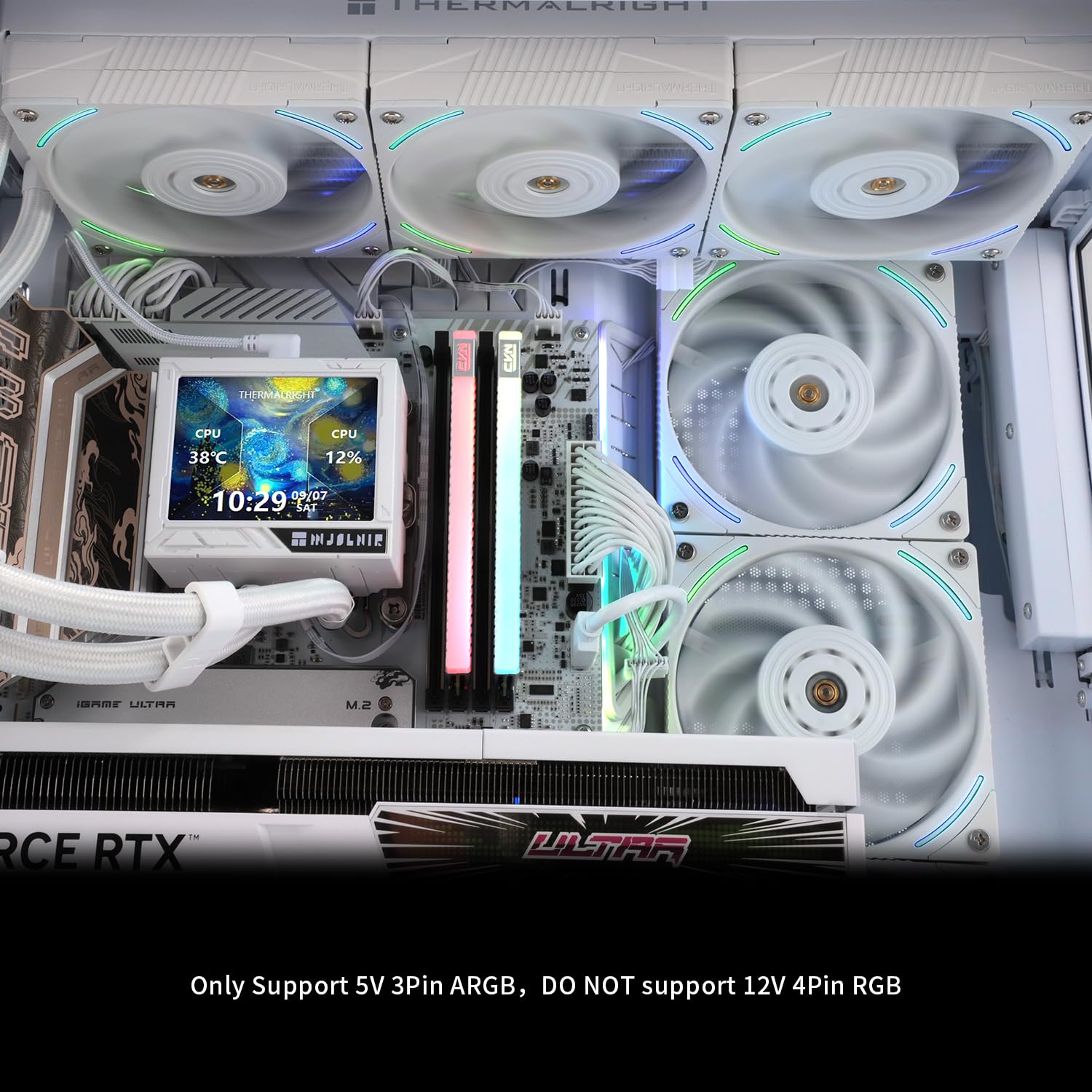 Amazon.co.jp: Thermalright Mjolnir Vision 360 ARGB ホワイト CPU