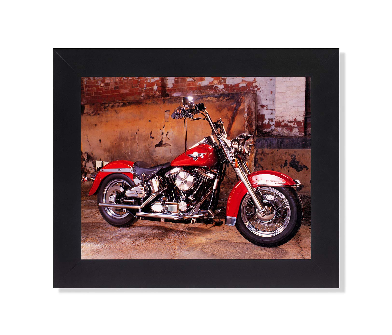 Amazon.co.jp: レッドHarley Davidson Softail Motorcycleフォト