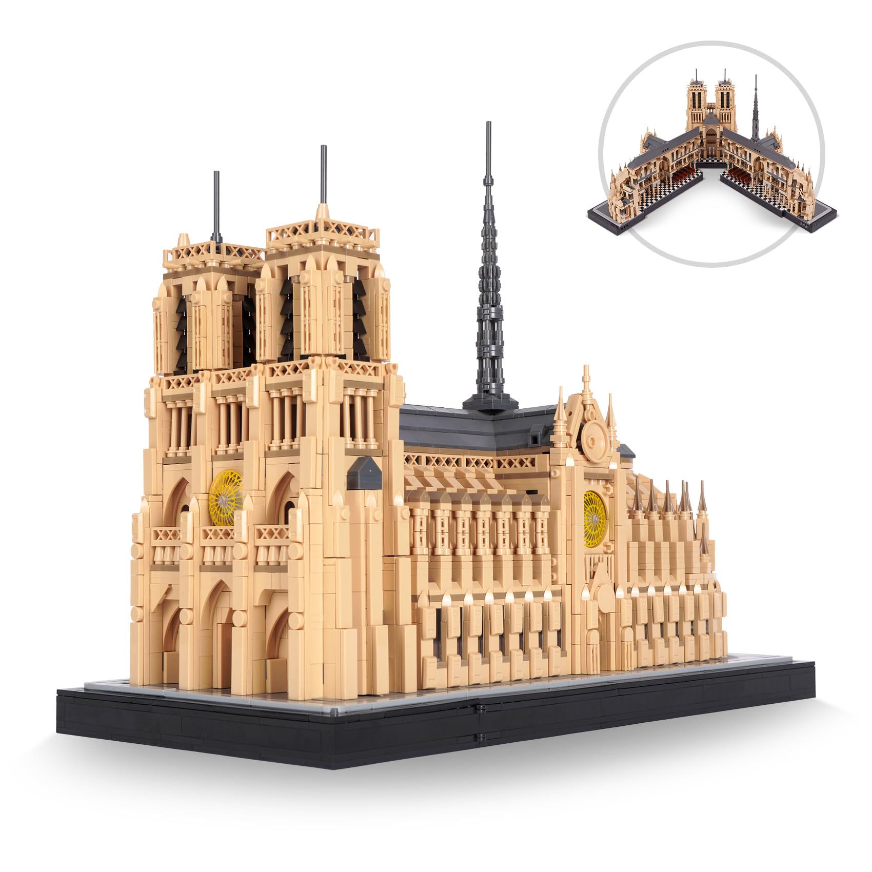 Amazon.co.jp: LULUFUN マイクロブロック 建物 おもちゃ ノートルダム