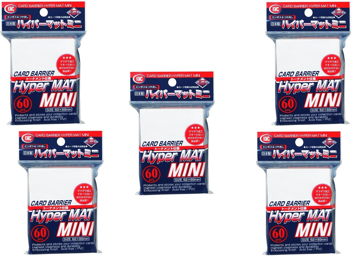 Amazon | [White] KMC Card Barrier Hyper Mat Mini Sleeves 60pcs   5
