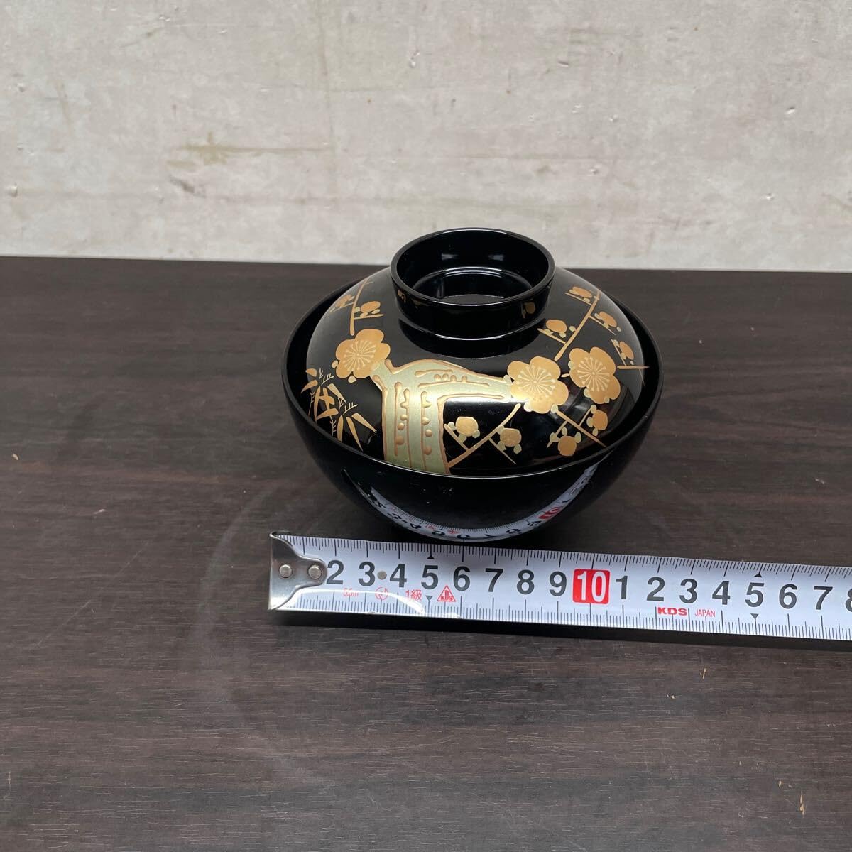 Amazon.co.jp: 輪島塗 天然木 蓋付き汁椀 5客セット 能登 輪島 漆匠