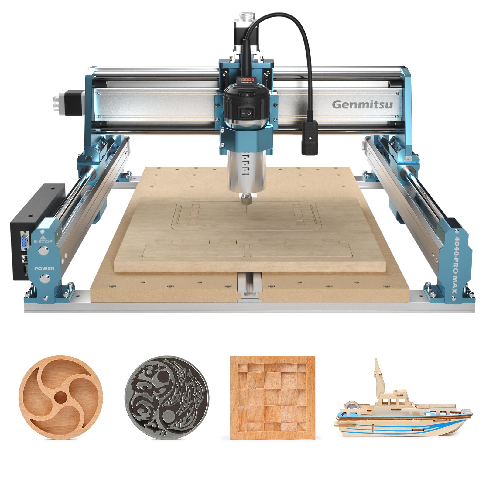 SainSmart Genmitsu 4040-PRO MAX CNC Router, 710W Trimmer & Linear