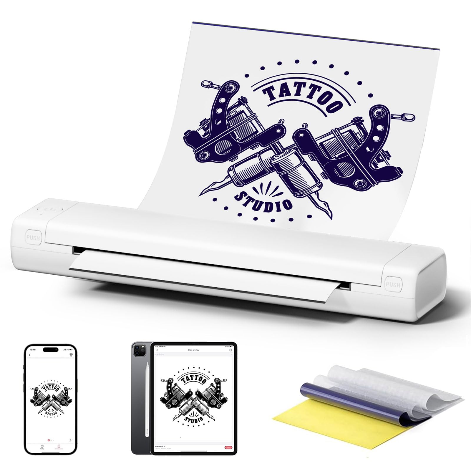 Amazon.com: Zoolion Bluetooth Tattoo Stencil Printer, Tattoo