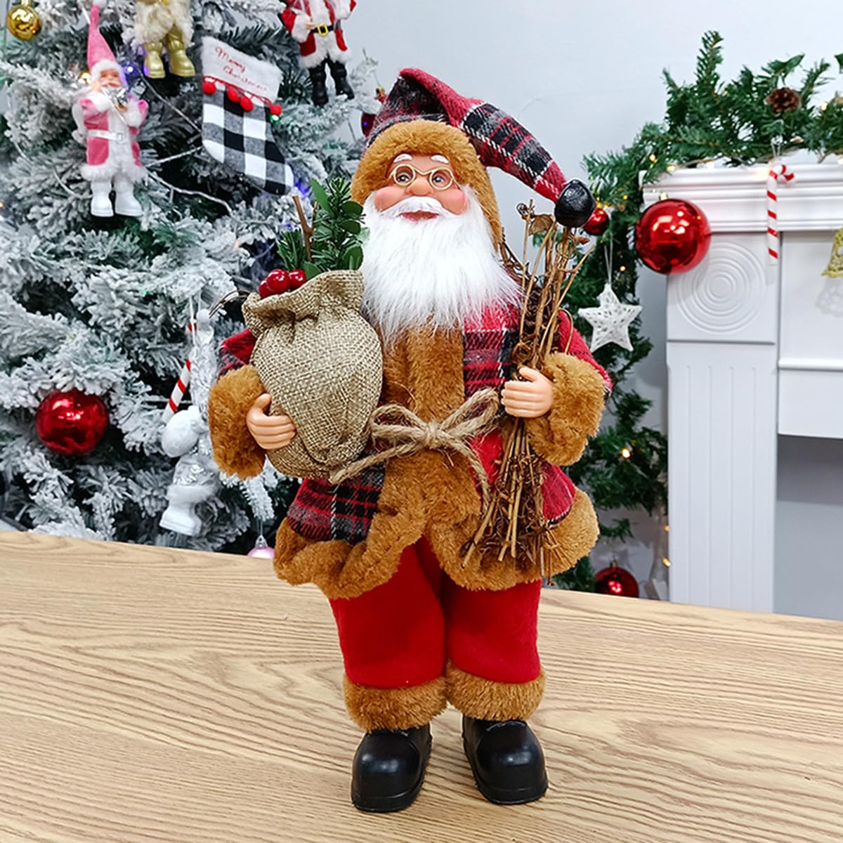 Amazon | WISHOWクリスマス サンタクロース 人形 大きい