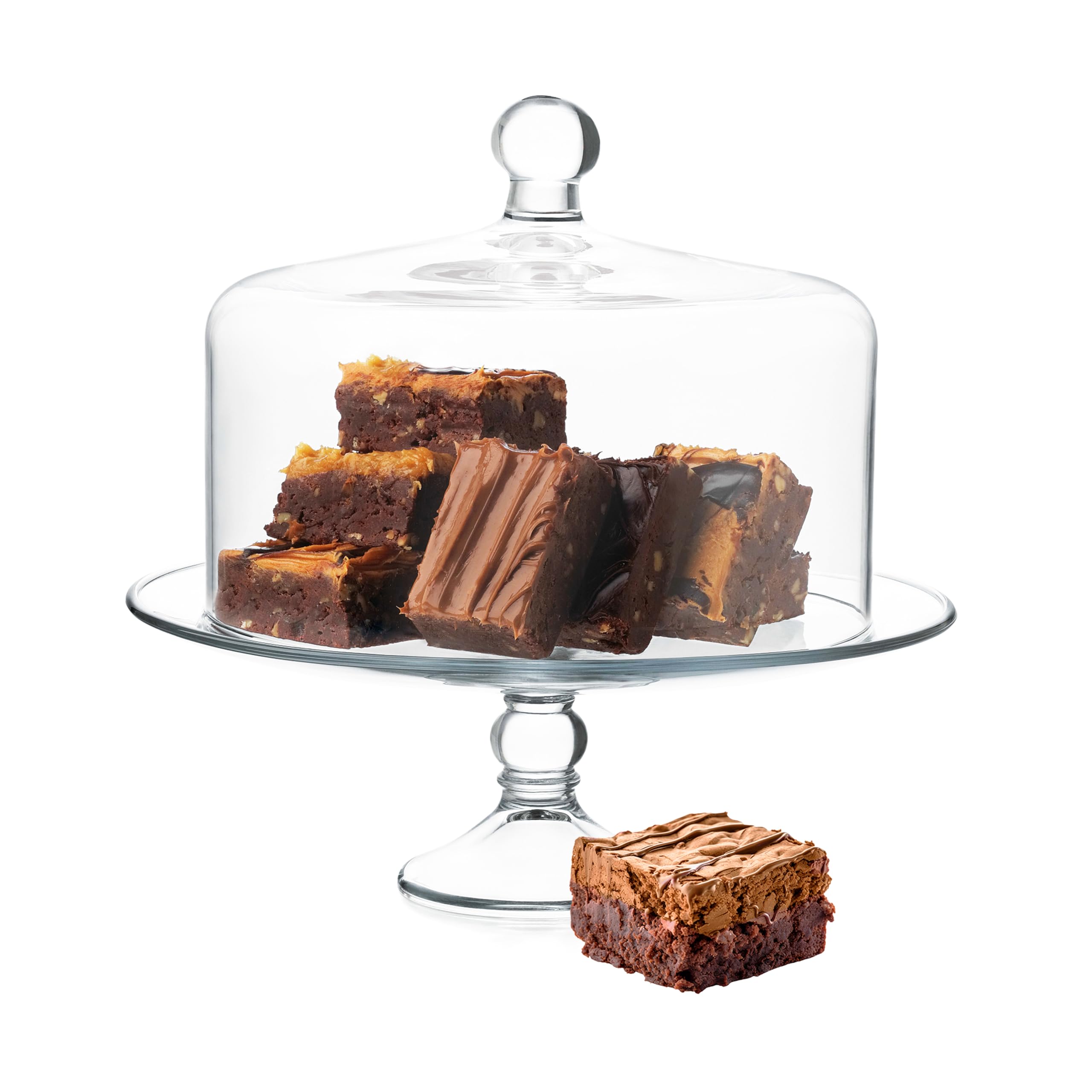 Amazon.com | Libbey Selene Glass Cake Stand with Dome Lid, Elegant