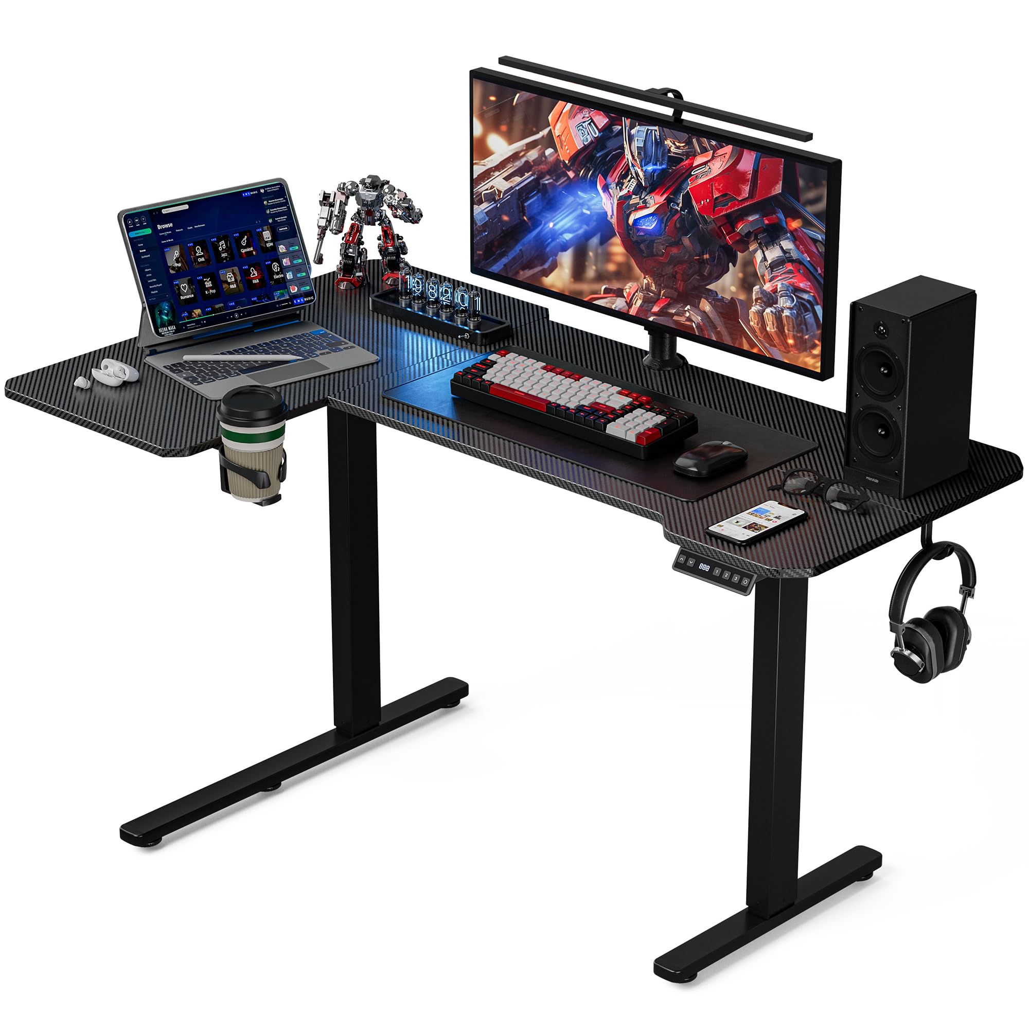Amazon | Acrolix電動 l字昇降式デス ク ゲーミングデスク