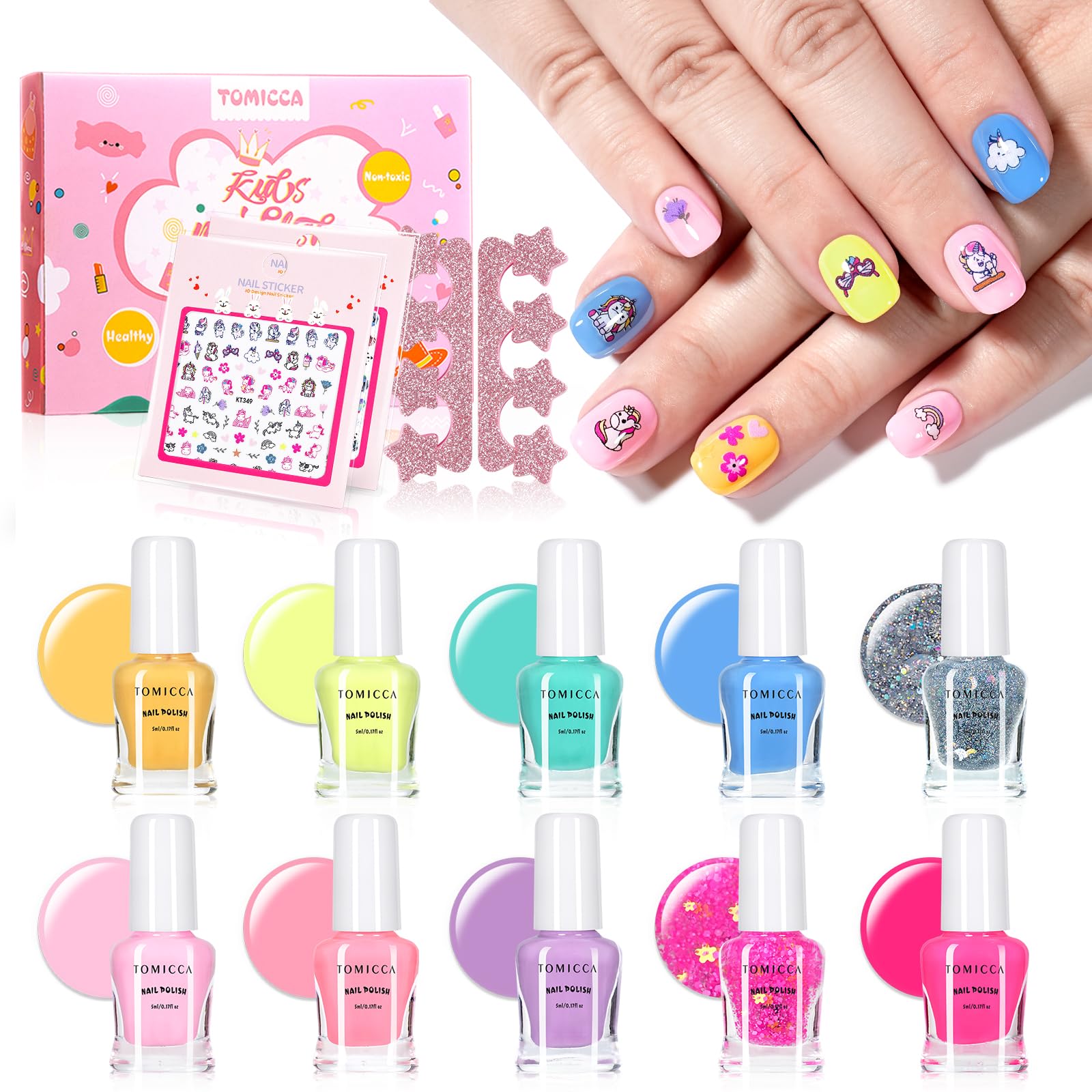 Amazon.co.jp: TOMICCA 子供 マニキュア はがせるマニキュア 水溶性