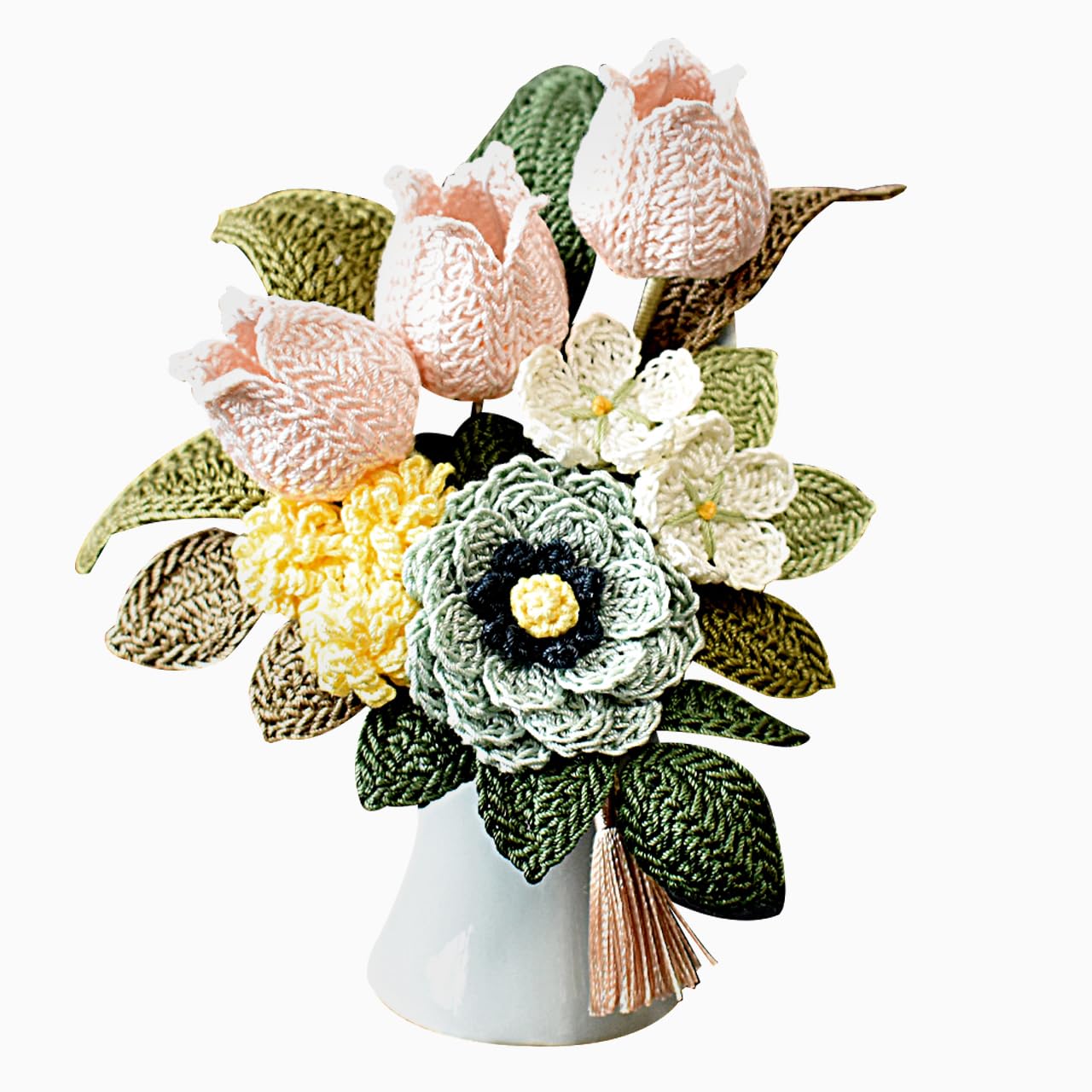 Amazon.co.jp: 《編み花》仏花（枯れないお花シリーズ） フラワー