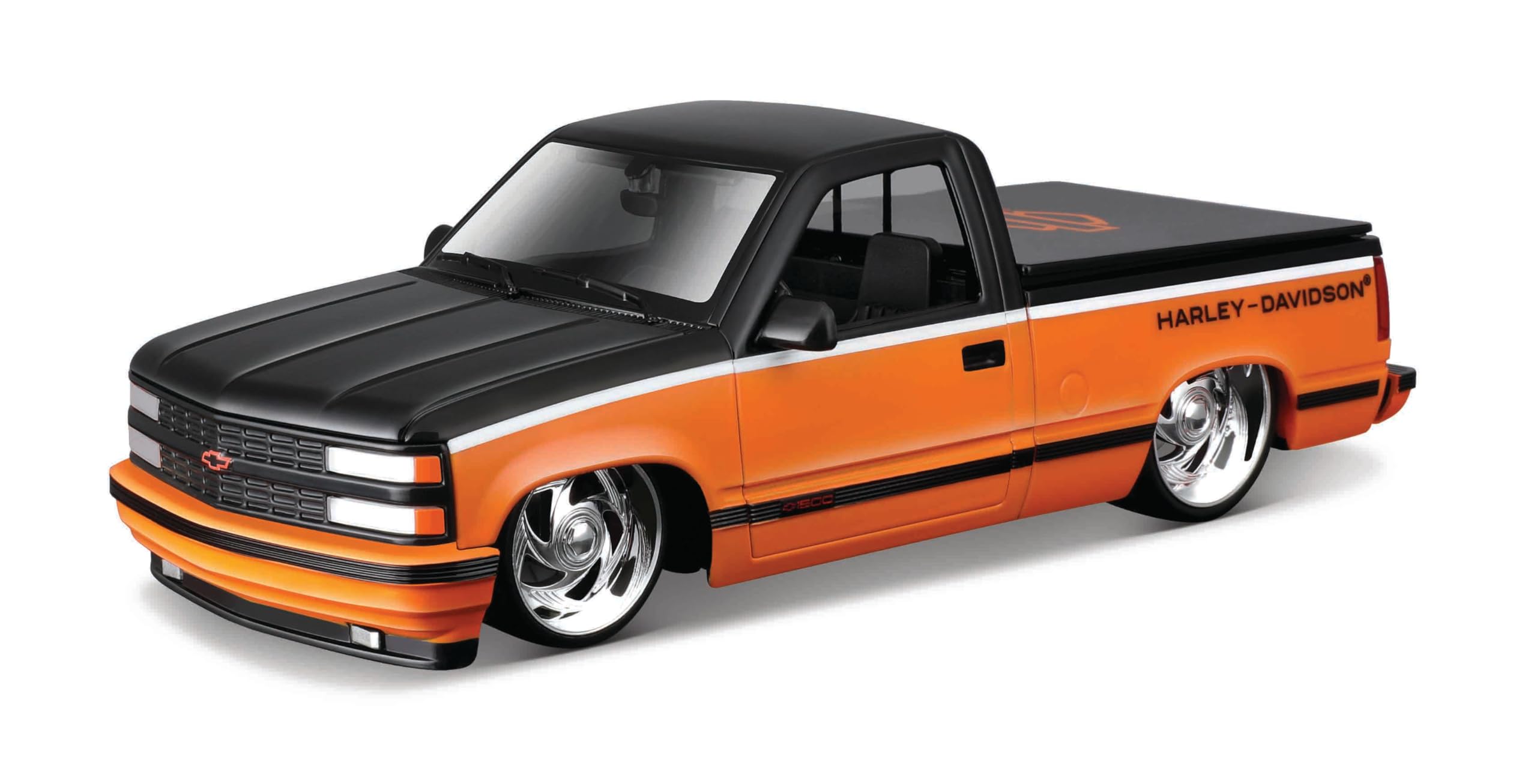 Maisto 1:24 Harley Davidson Custom 1993 Chevy Pick-up, laranja