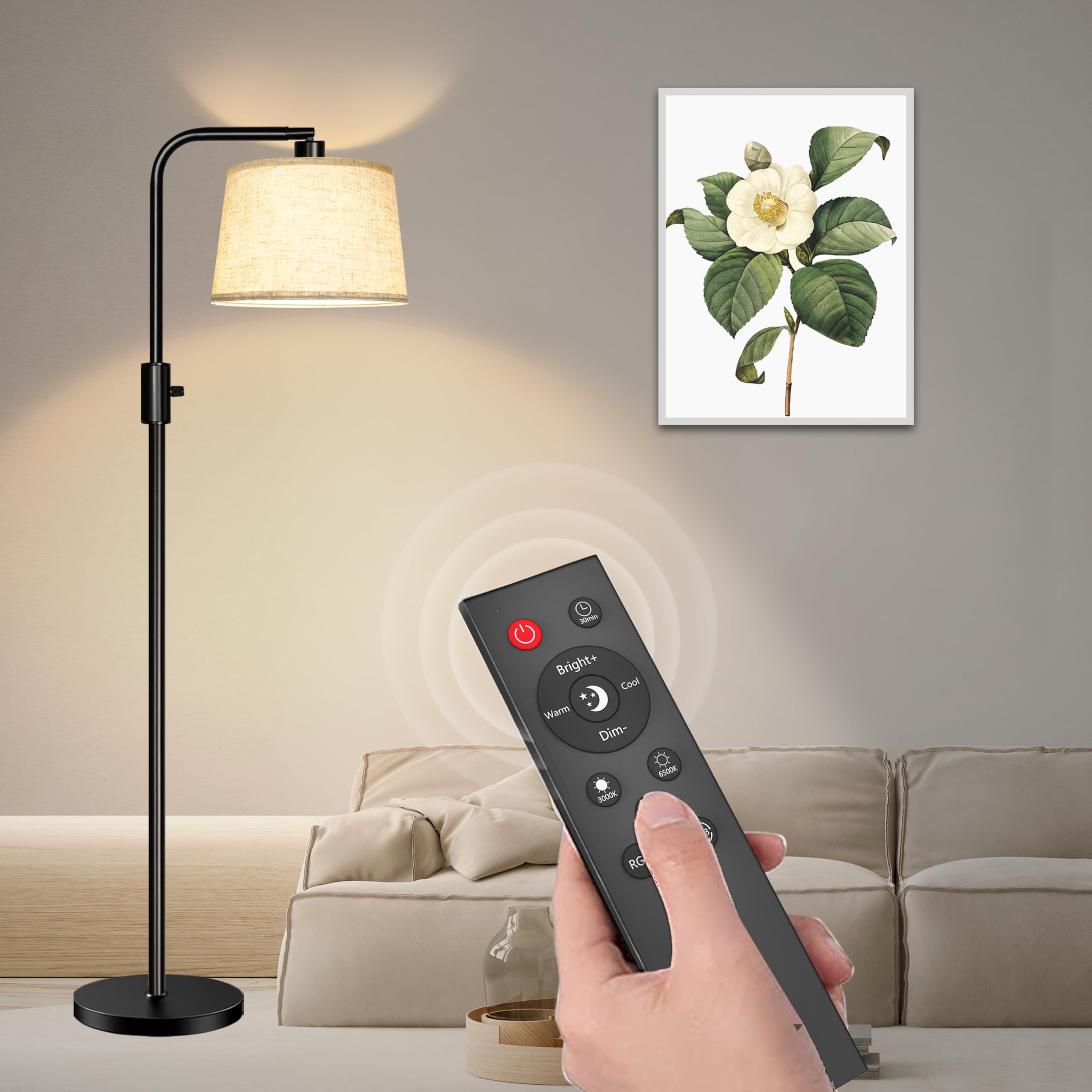 28W LED フロアランプ 調光機能付き 2024 螺旋 28W LED フロアランプ