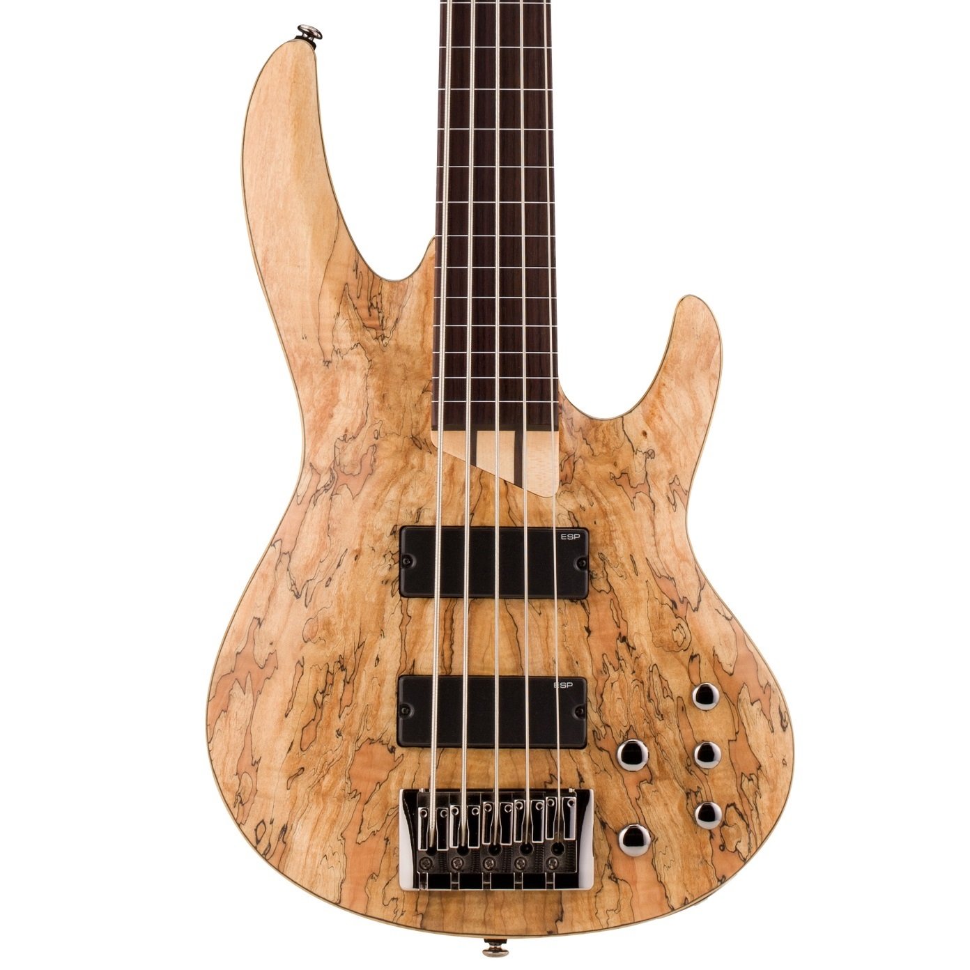 Amazon | ESP LTD B-205 Fretless Spalted Maple Natural Satin 5弦