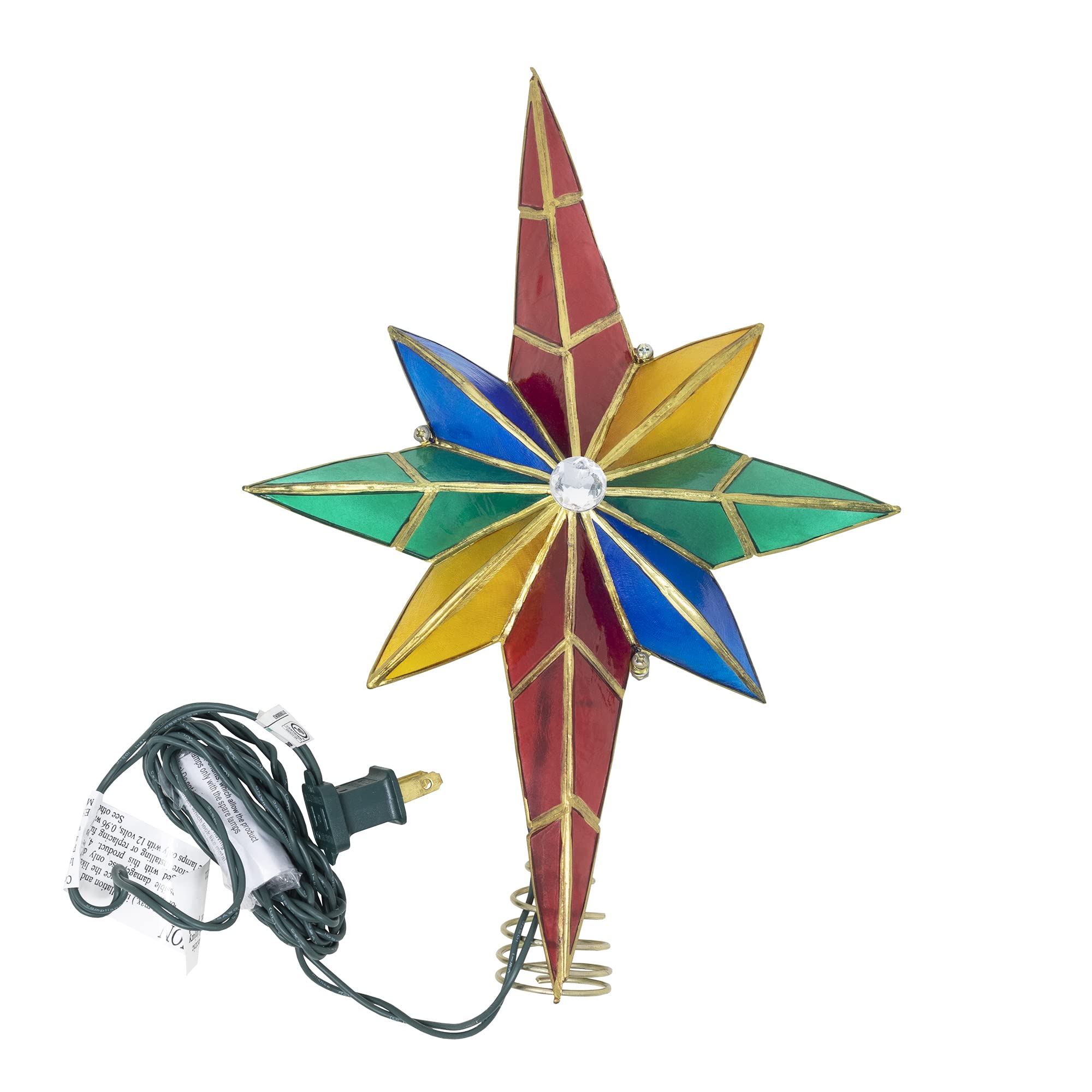Amazon.com: Kurt Adler 10 Light Multicolor Capiz Bethlehem Star