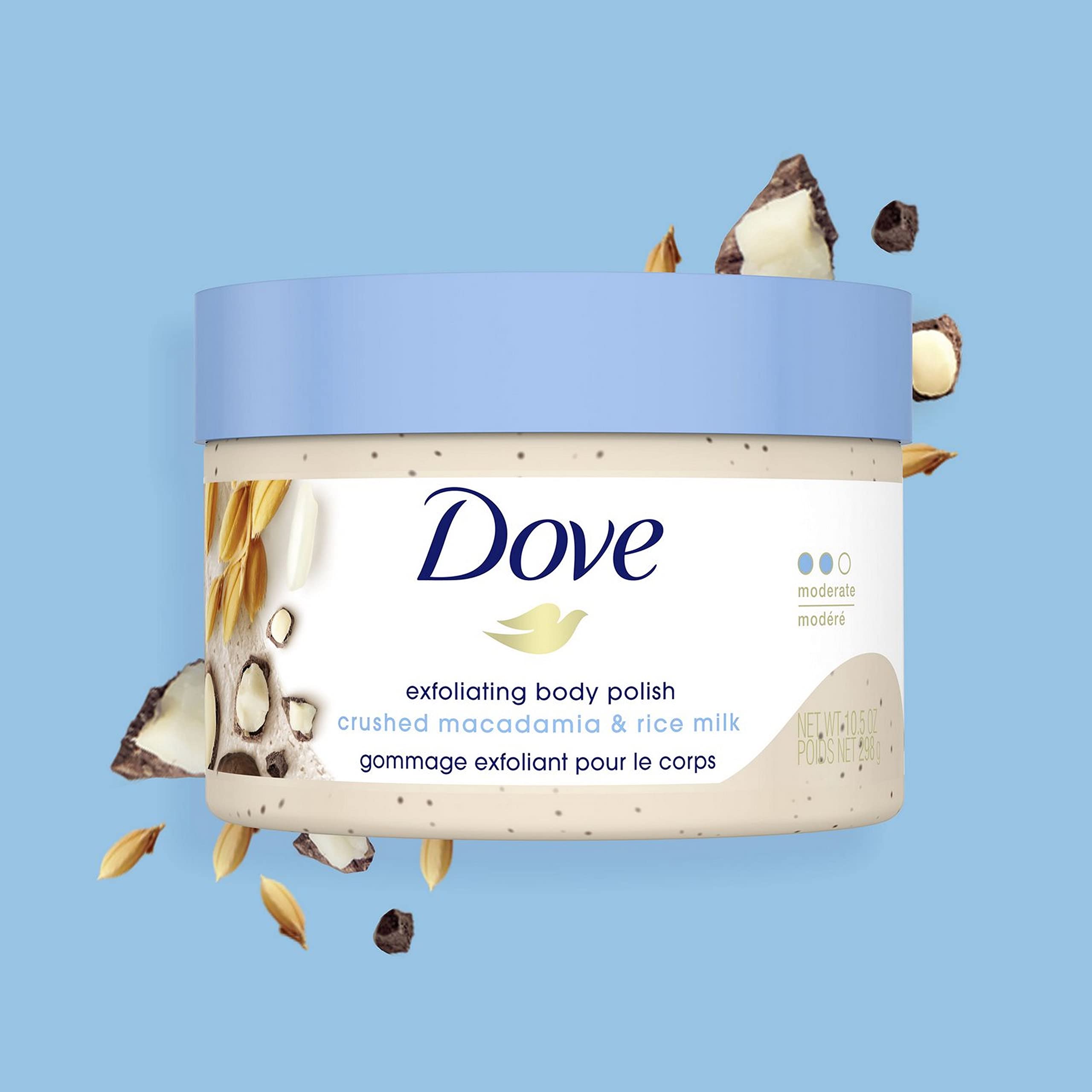 Dove Exfoliating Body Polish moderate exfoliant Macadamia & Rice