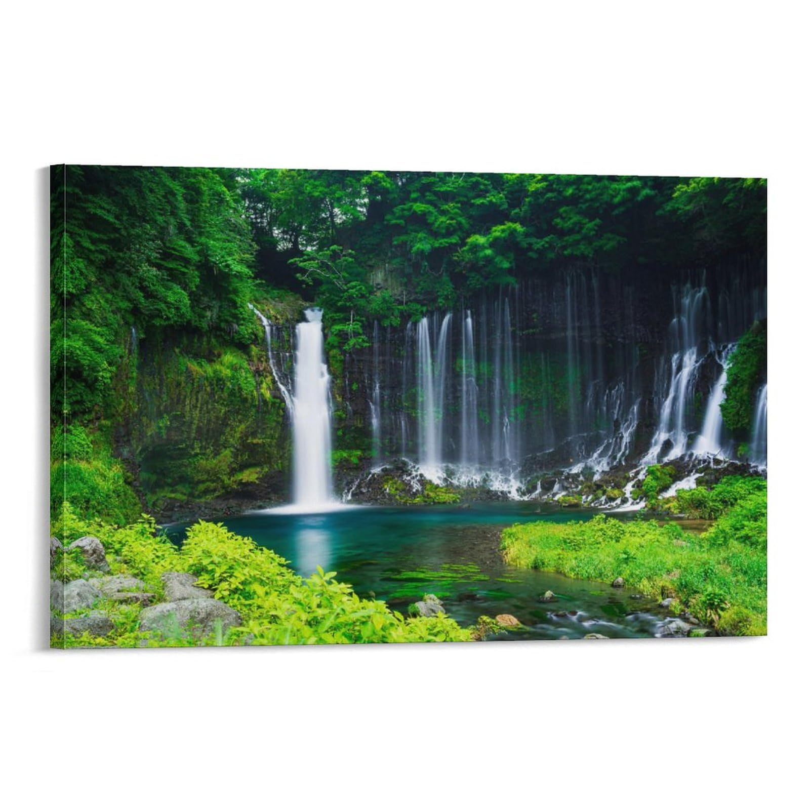 Amazon.co.jp: 絵画 静岡県 富士宮市白糸ノ滝インテリア 絵画 美しい