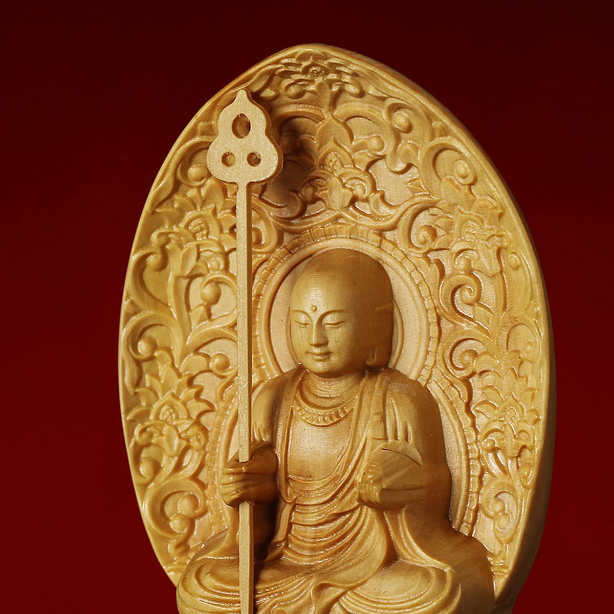 Amazon｜ミニ仏像 地蔵菩薩 柘植（ツゲ）地蔵菩薩像 水子地蔵 お地蔵様
