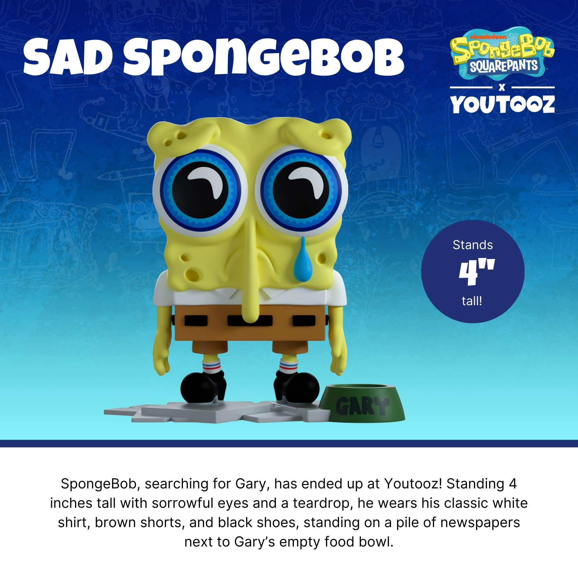 Amazon.co.jp: Youtooz Sad Spongebob 4インチ ビニールフィギュア