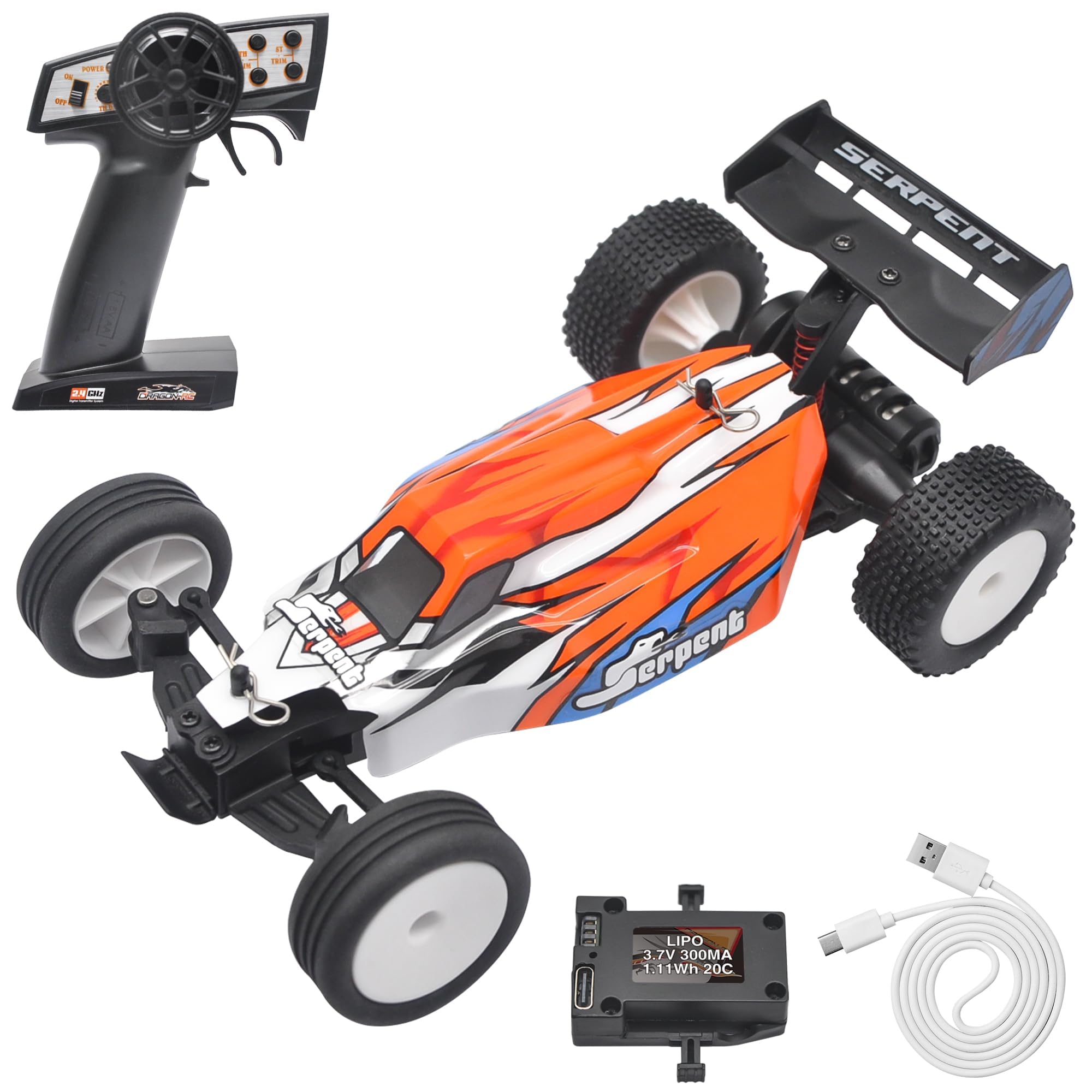 Amazon.com: Serpent 1:24 Mini RC Car RTR with Gyro, 1/24 Scale 2.4