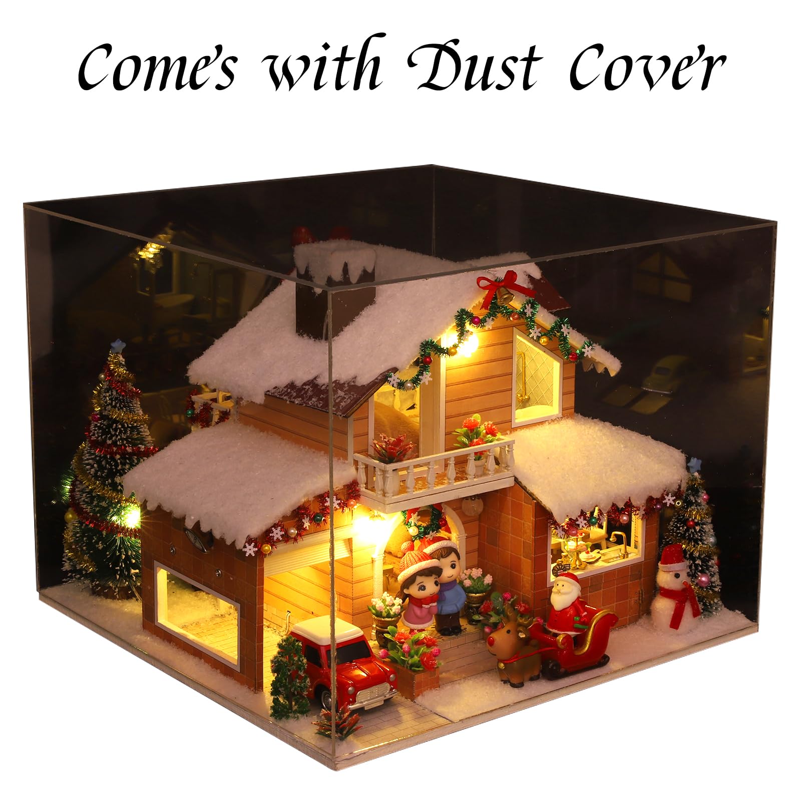 Amazon | Hallisun ドールハウス ミニチュア 手作り DIY 組立 二階建て