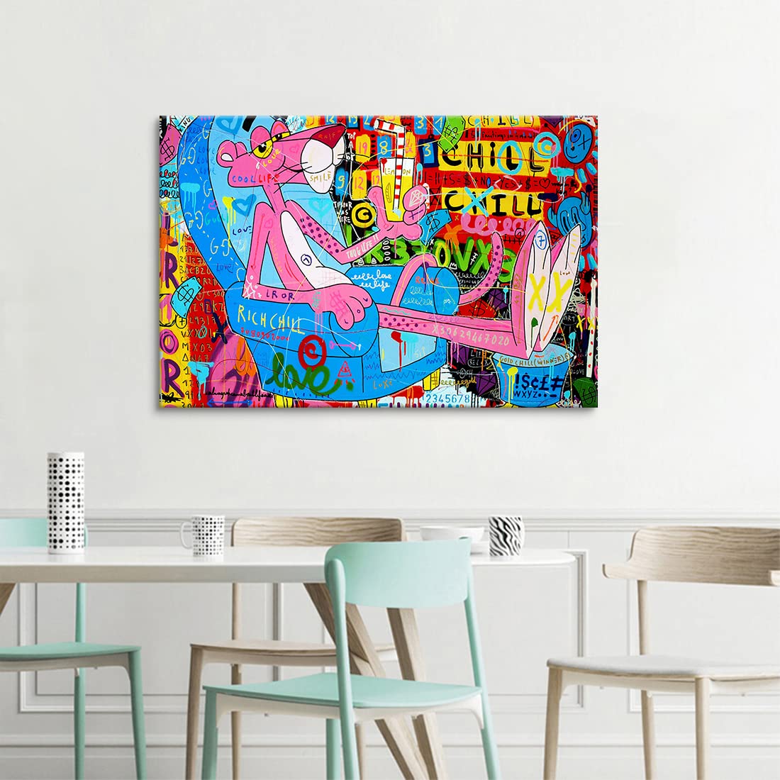 Amazon.co.jp: WOWTAC アートパネル ピンクパンサー 1枚 飾り絵 Pink