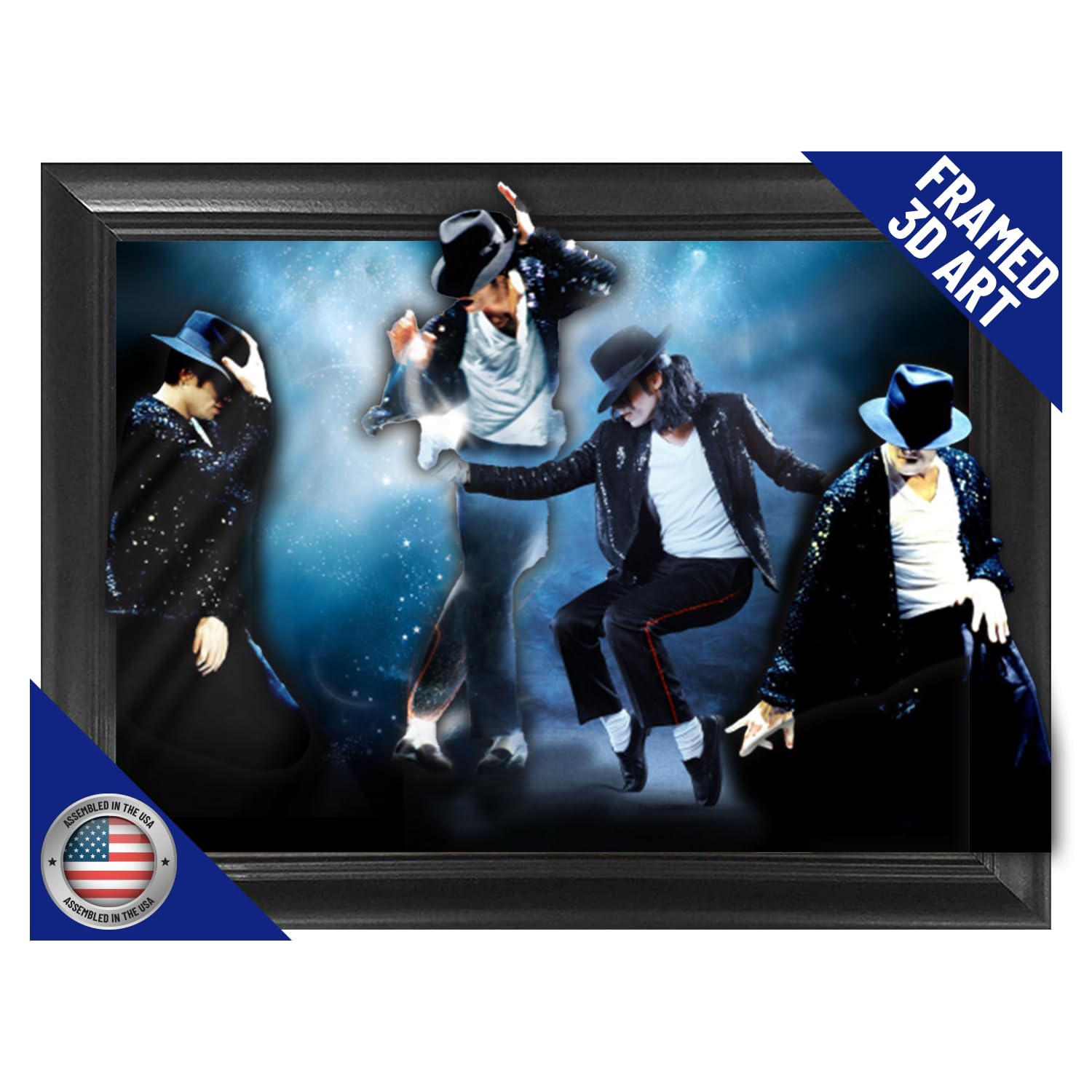 Amazon.com: Michael Jackson King of Pop Moonwalk Framed 3D