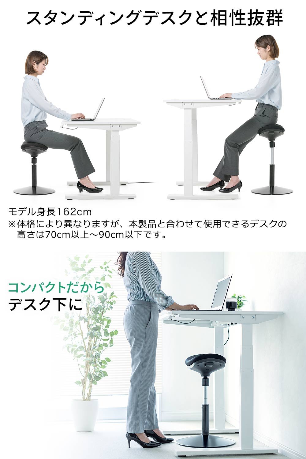 Amazon.co.jp: サンワダイレクト スタンディングチェア 椅子 立ち仕事