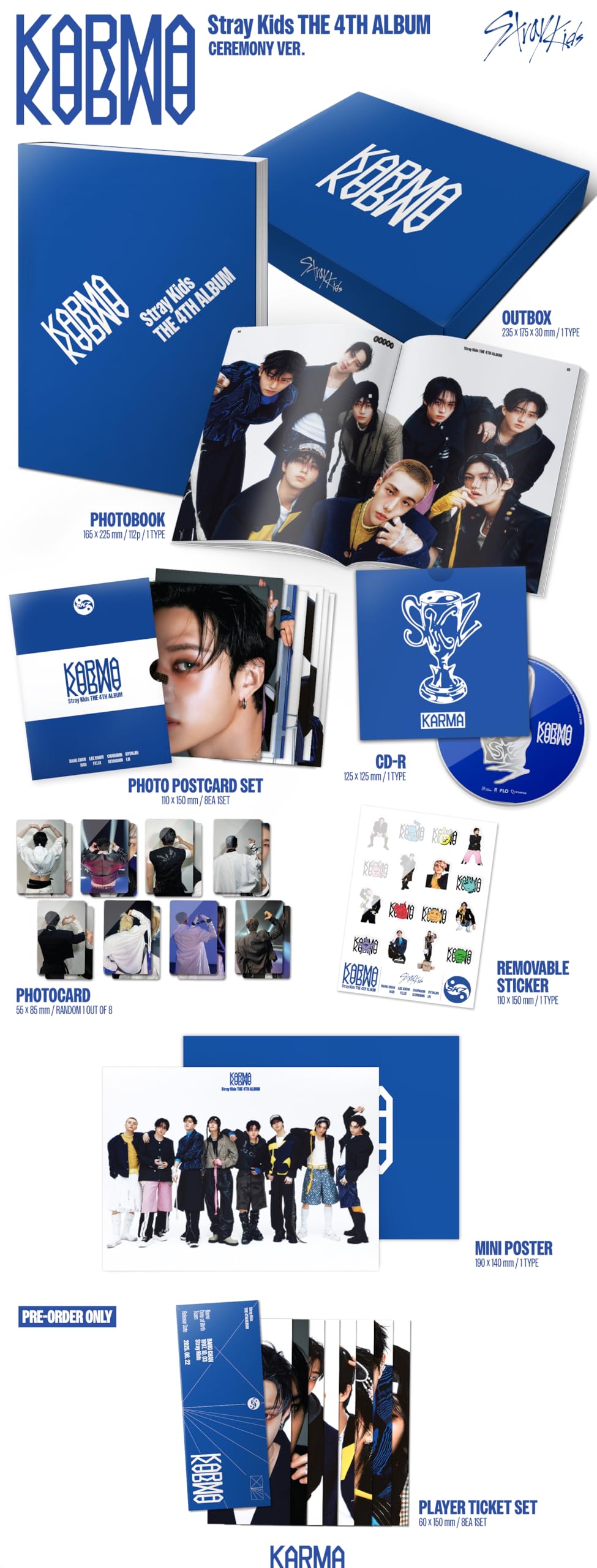 Amazon.com: Stray Kids KARMA 4th Album (CEREMONY Ver.) : Home