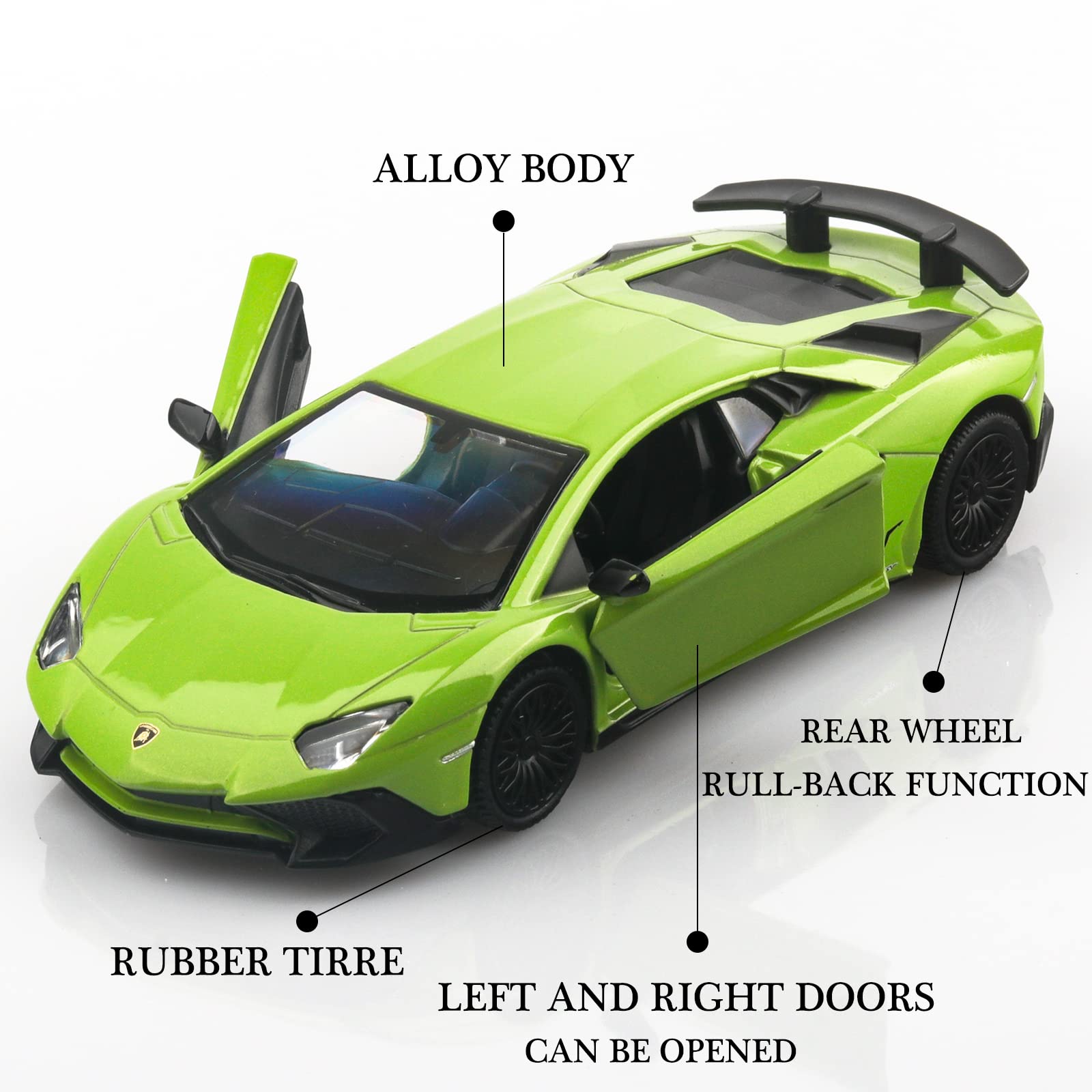 Amazon.com: TOKAXI 1/36 Scale Lamborghini Aventador LP750-4 SV