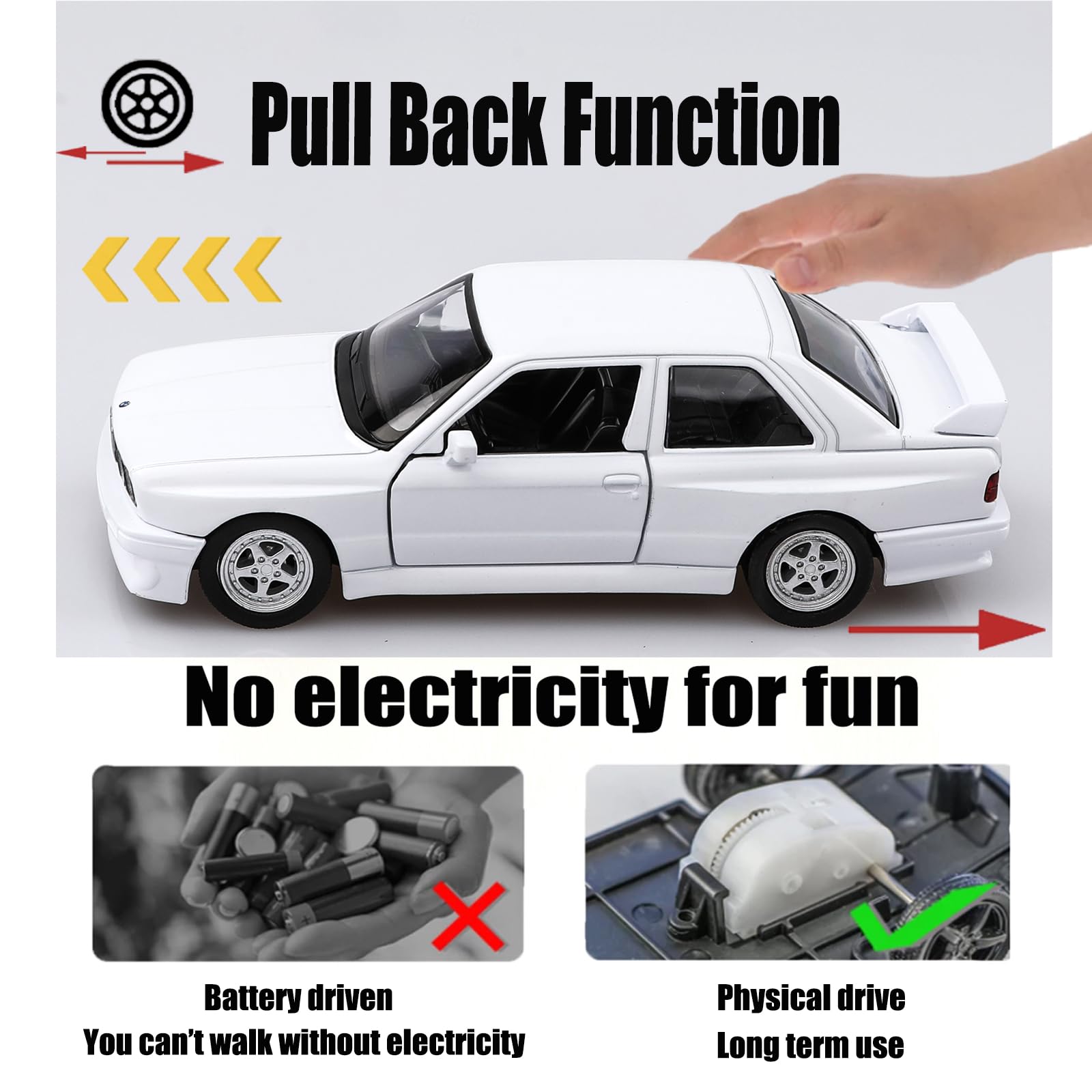 Amazon.com: TOKAXI 1/36 Scale 1987 BMW M3 Diecast Model Cars,Pull